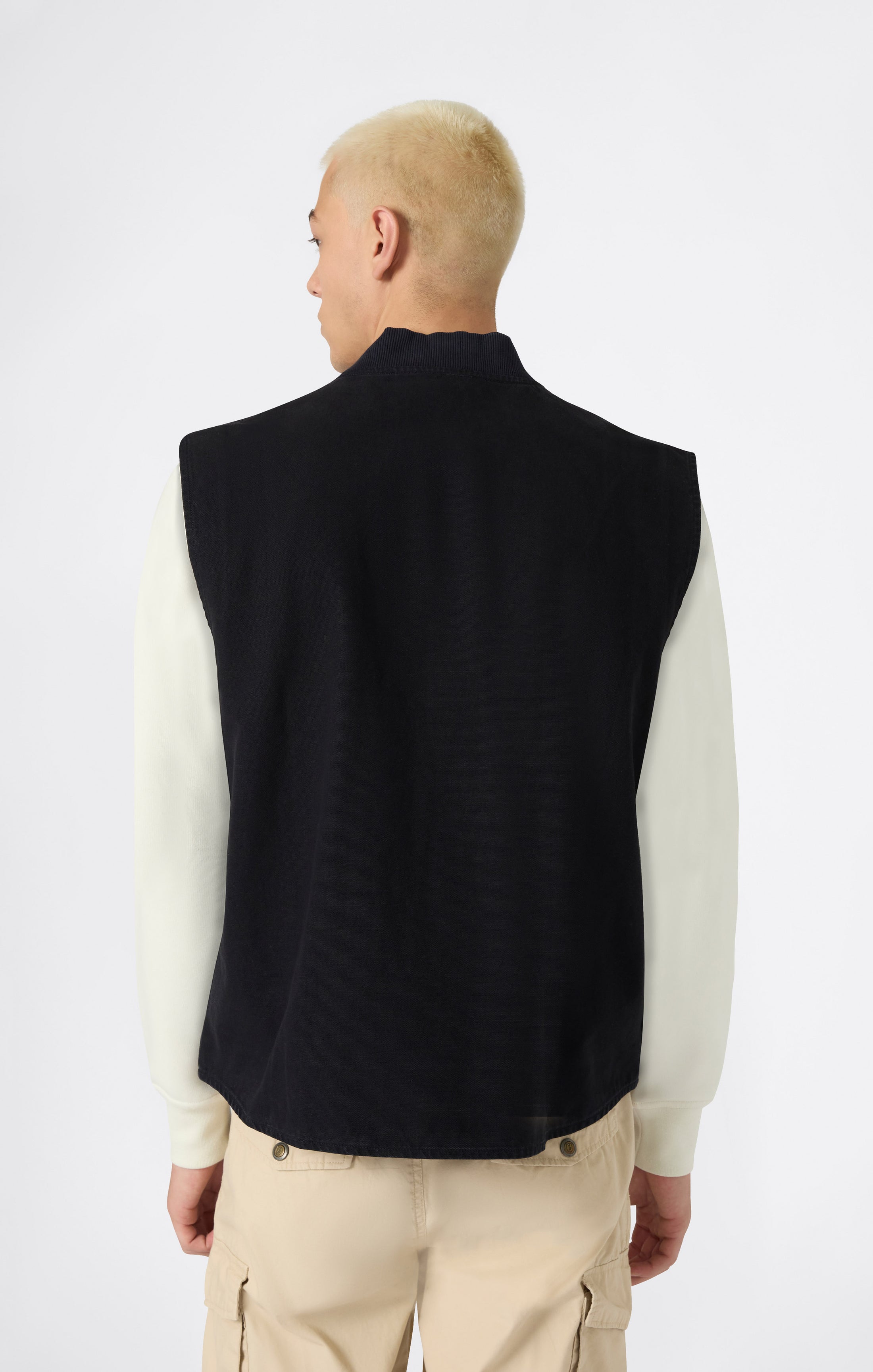 Gilet Utility con Zip Intera da Uomo