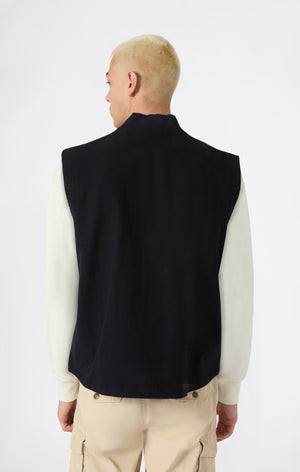 Gilet Utility con Zip Intera da Uomo