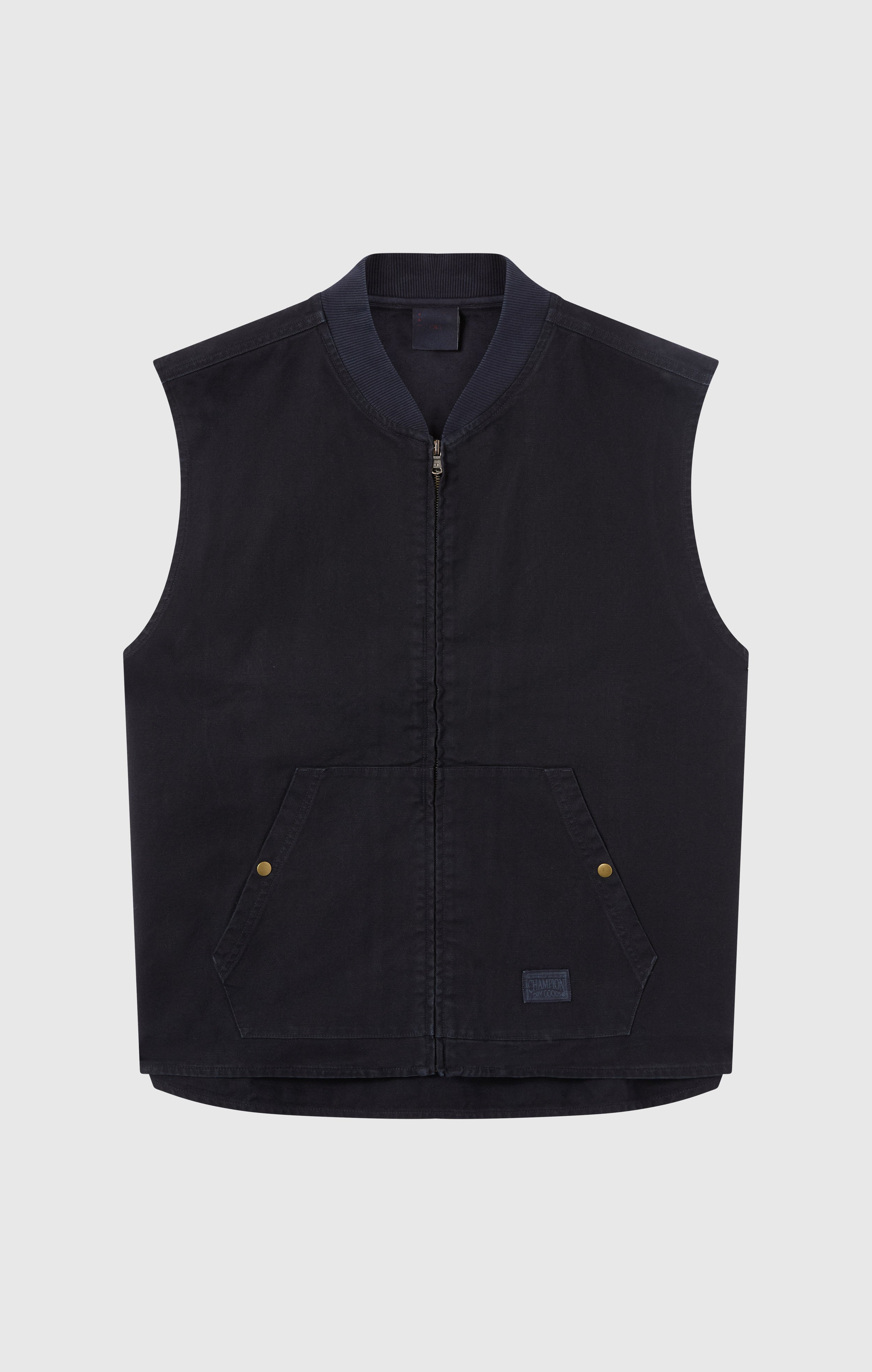 Men's Full Zip Utility Vest Black woven jacket | Champion Ireland