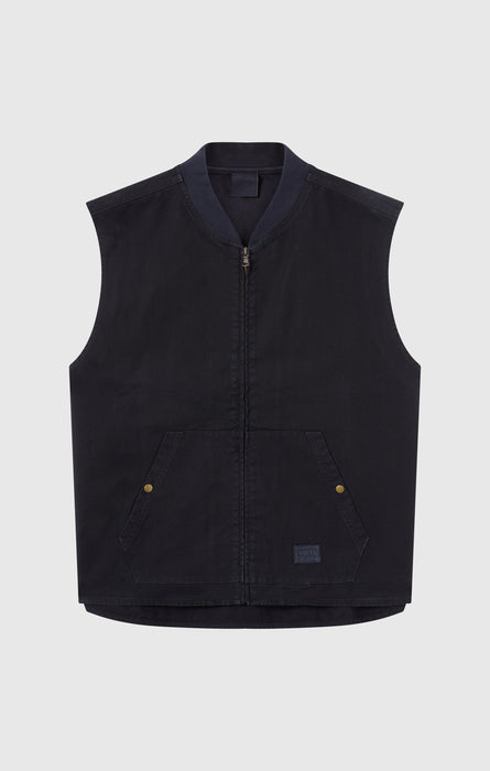 Gilet Utility con Zip Intera da Uomo