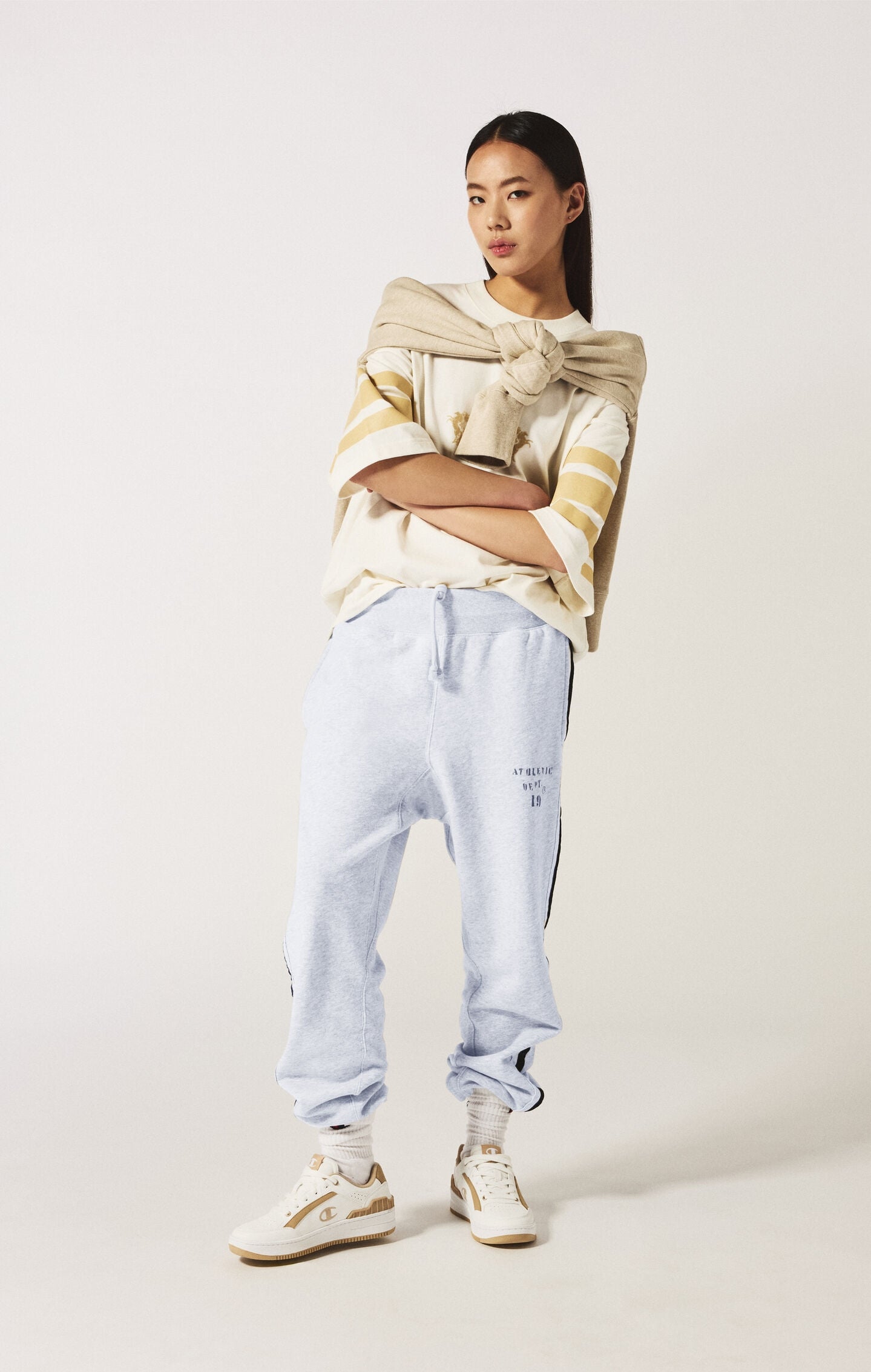 Champion T.M.T 56 フーディー＆パンツセット M Archive Physical Education Elastic Cuff Joggers Light Grey