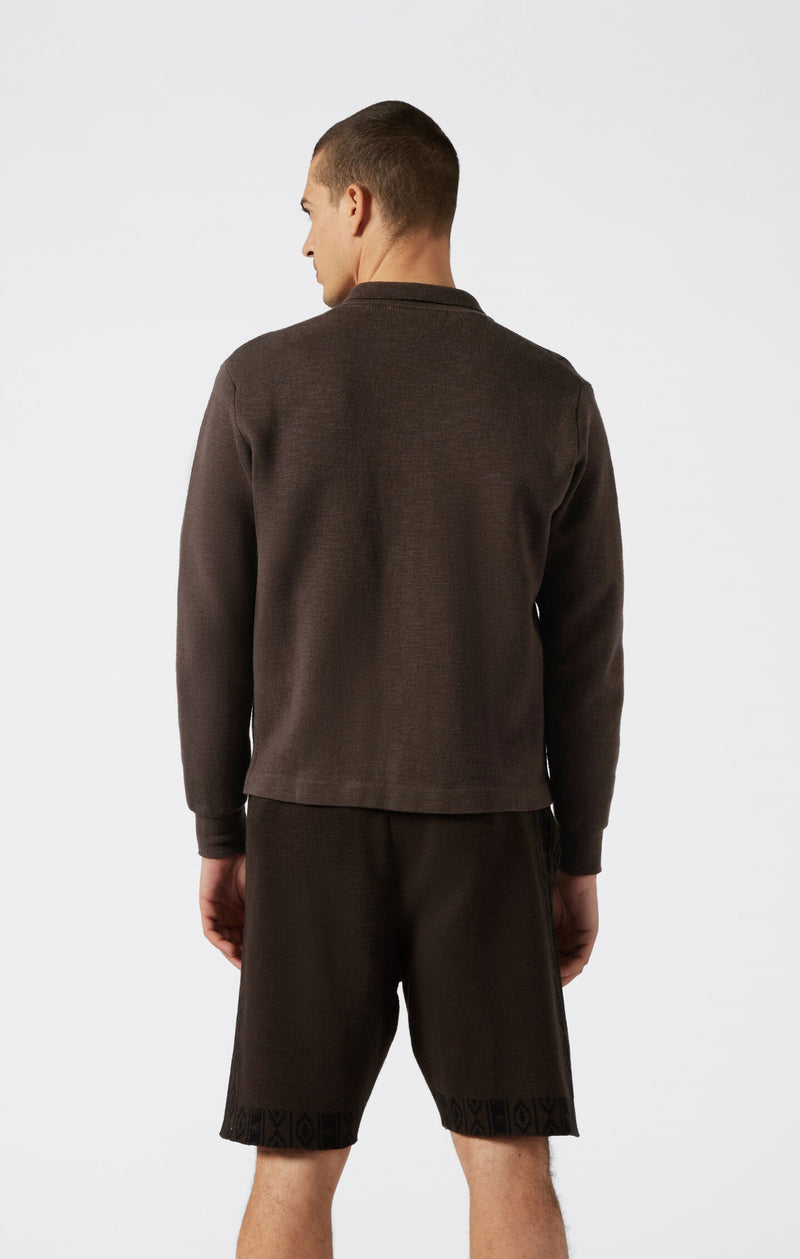Jacquard-Strickjacke Archive Rodeo