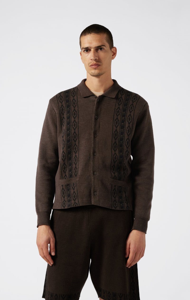 Jacquard-Strickjacke Archive Rodeo