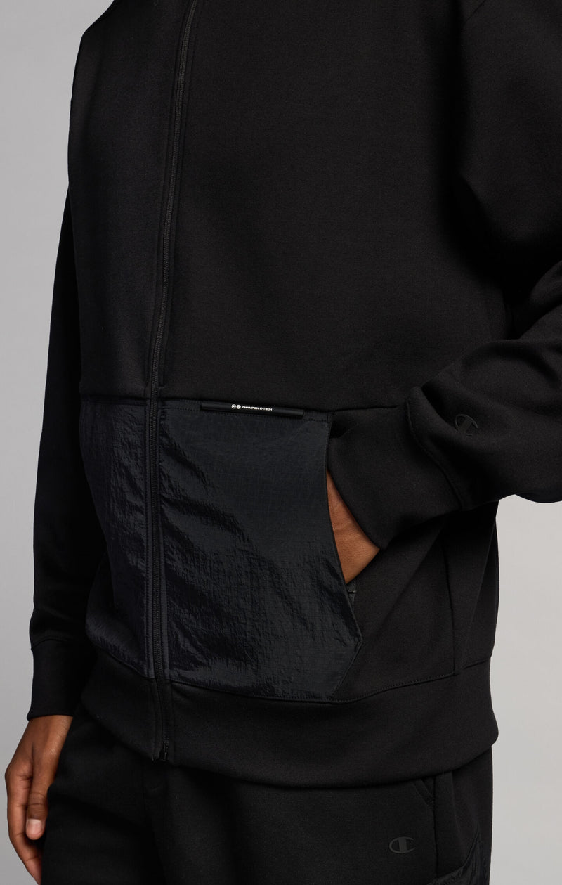 Herren-Kapuzenjacke mit Reißverschluss aus Interlock C-Tech
