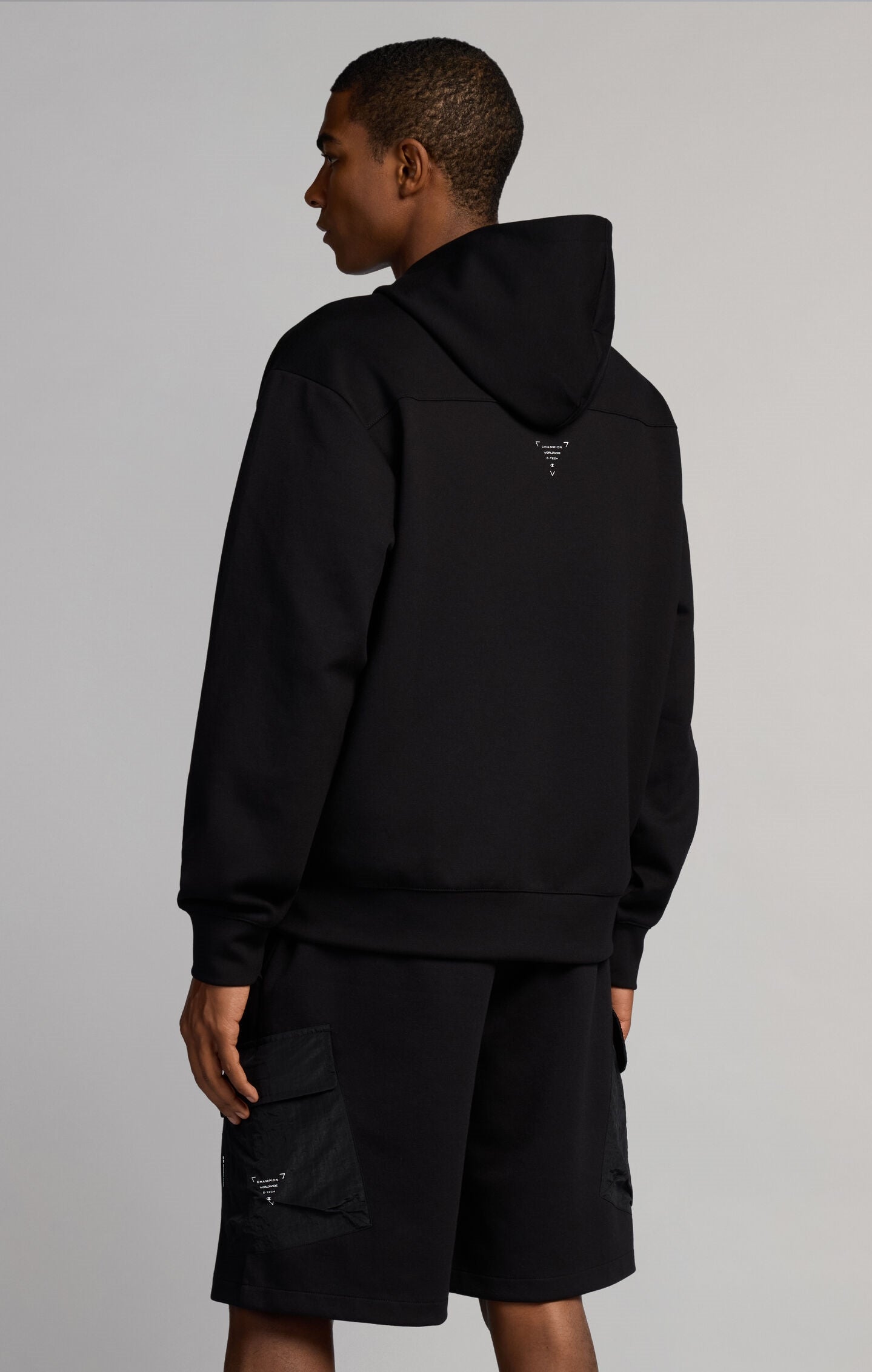 Herren-Kapuzenjacke mit Reißverschluss aus Interlock C-Tech