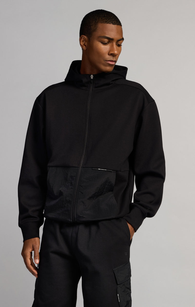 Herren-Kapuzenjacke mit Reißverschluss aus Interlock C-Tech