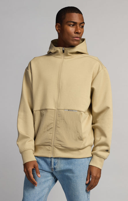 Men's Hooded Zip Sweatshirt in Interlock C-Tech