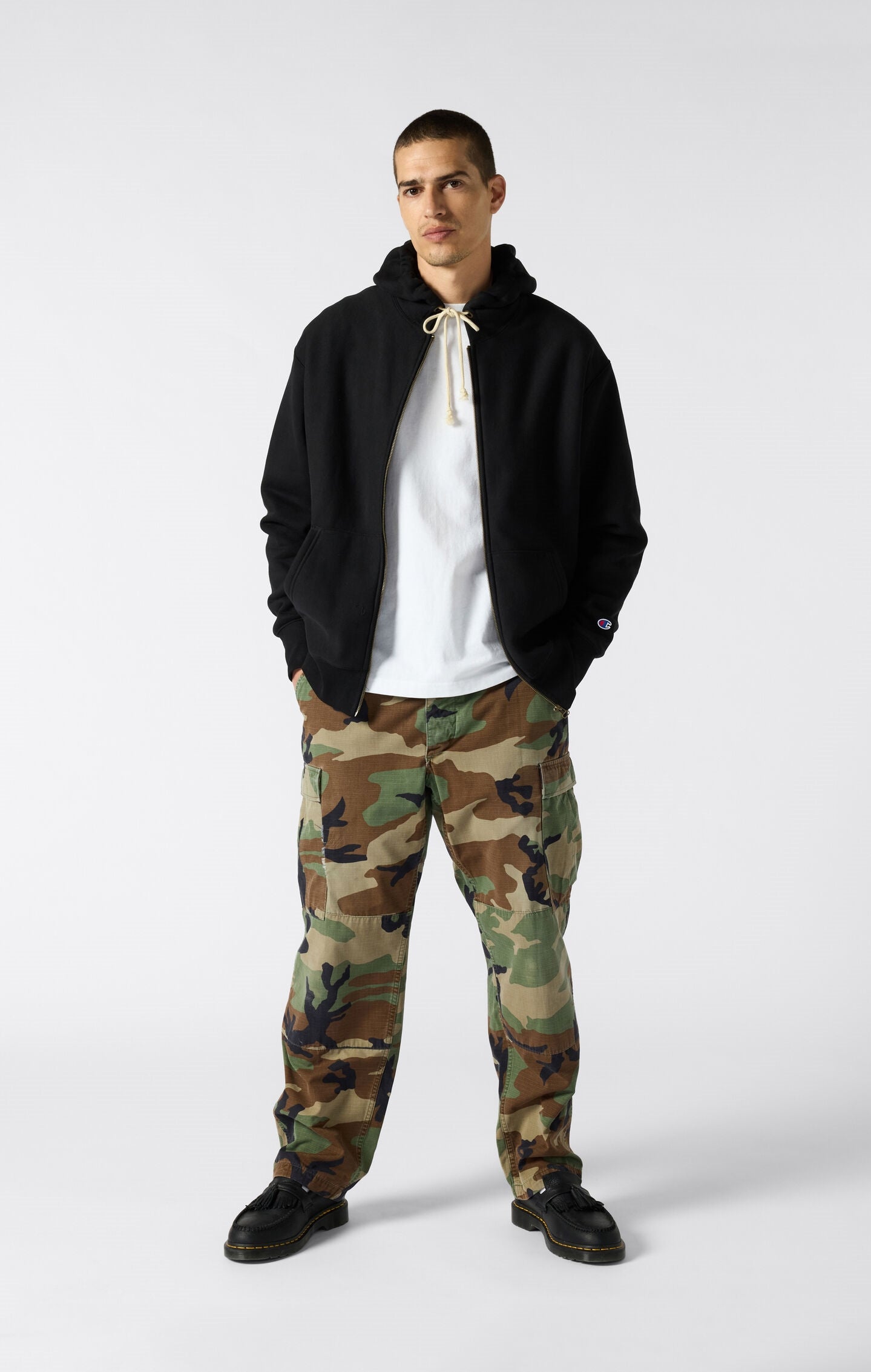 Reverse Weave Men's Fleece Zip Up Hoodie