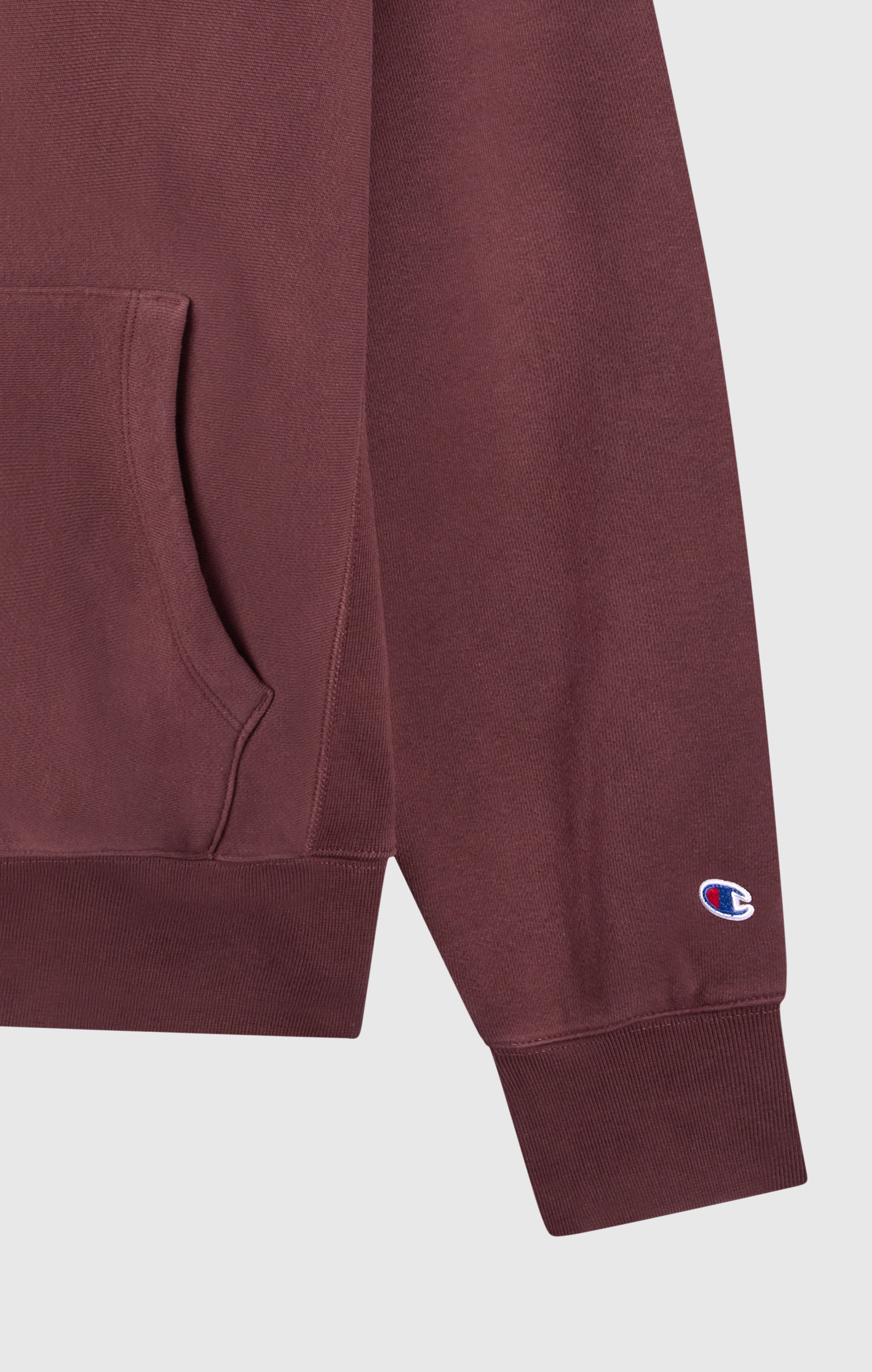 Men's Fleece Full Zip Hoodie Reverse Weave Brown rwss core