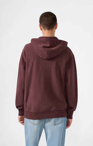 Felpa con Cappuccio, Interno Felpato e Zip Intera Uomo Reverse Weave