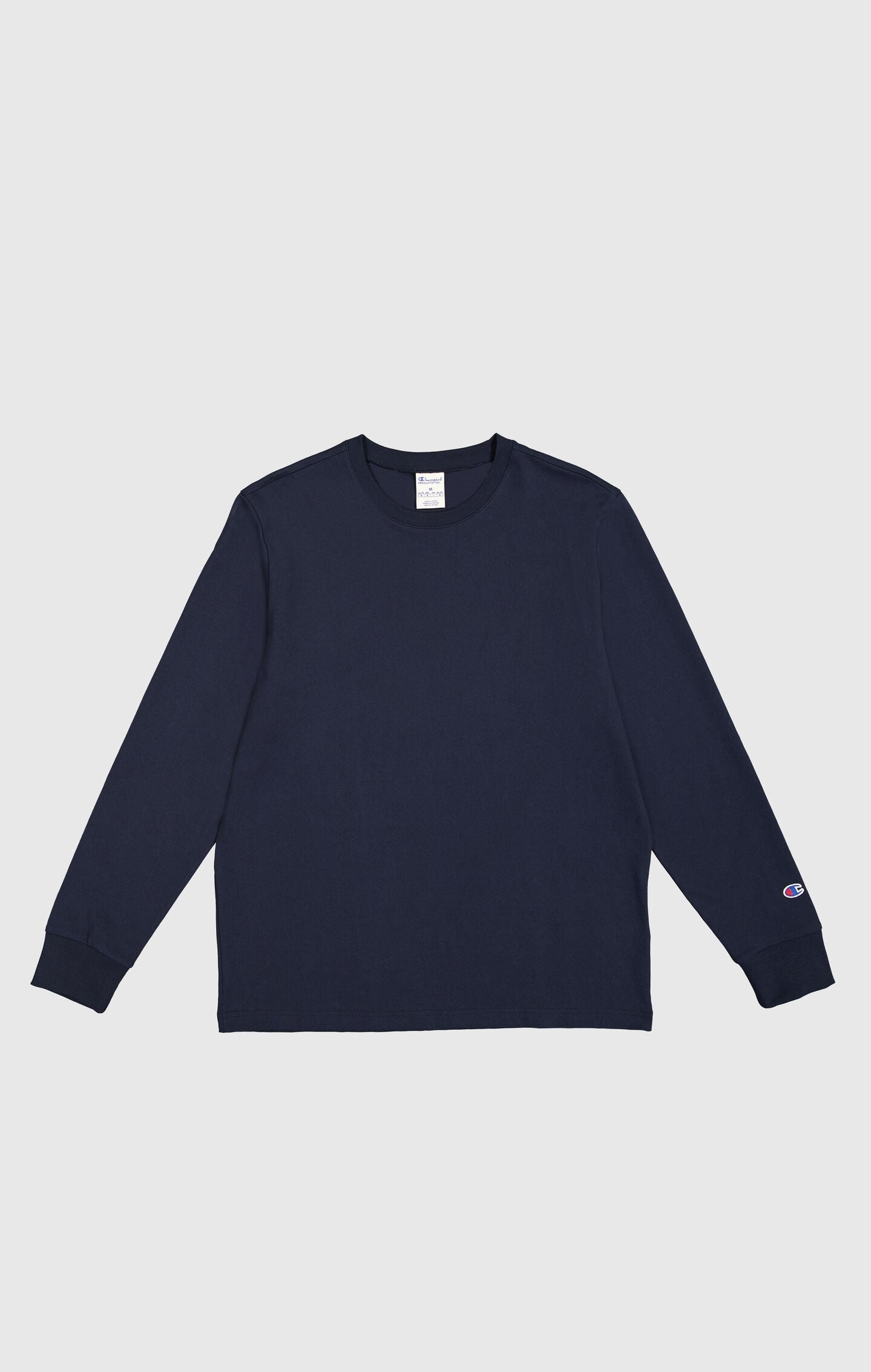 Camiseta de manga larga oversize de algodón pesado y suave para hombre