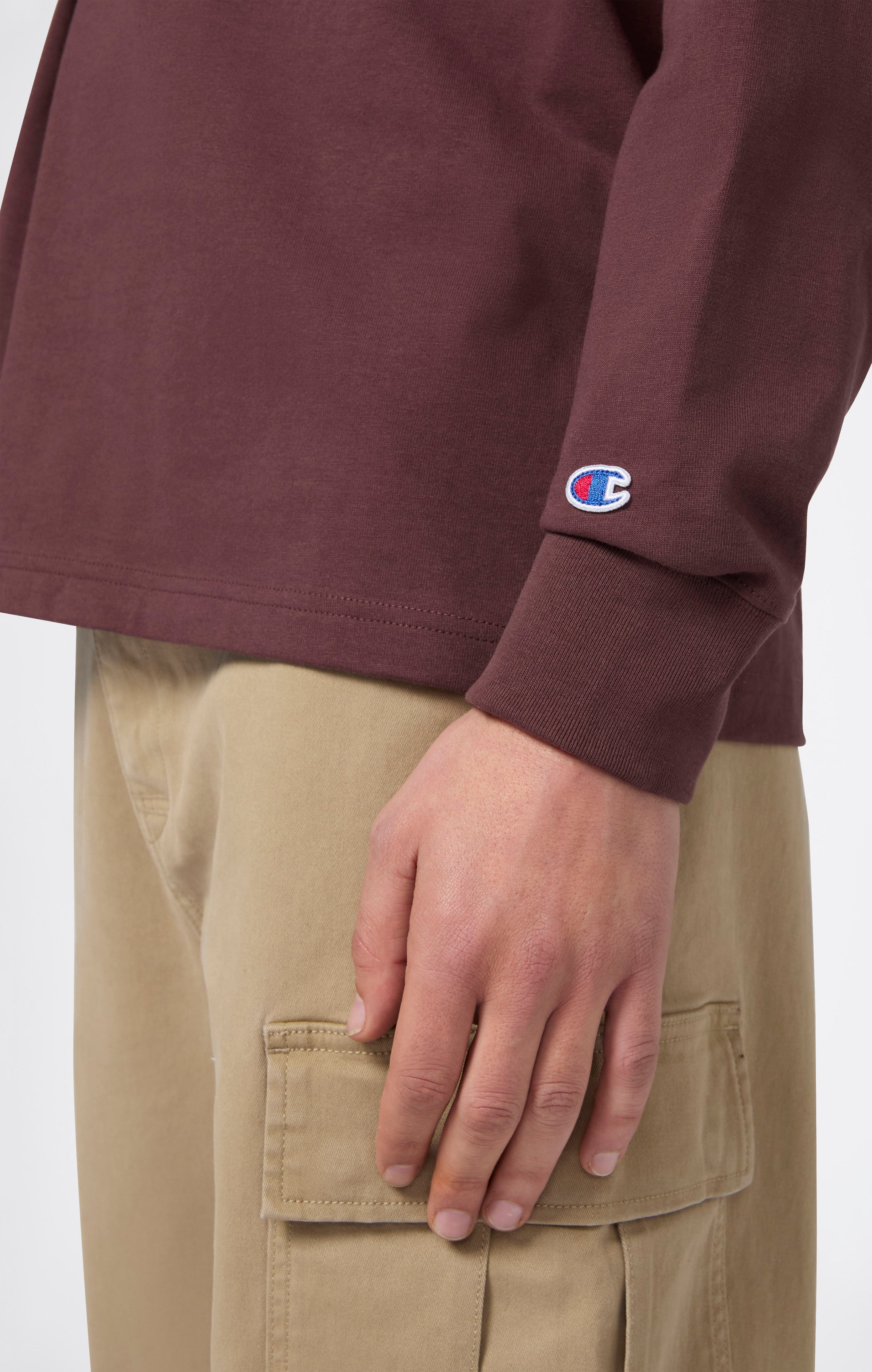 Oversized Men's Long Sleeve T-Shirt in Soft Heavy Cotton