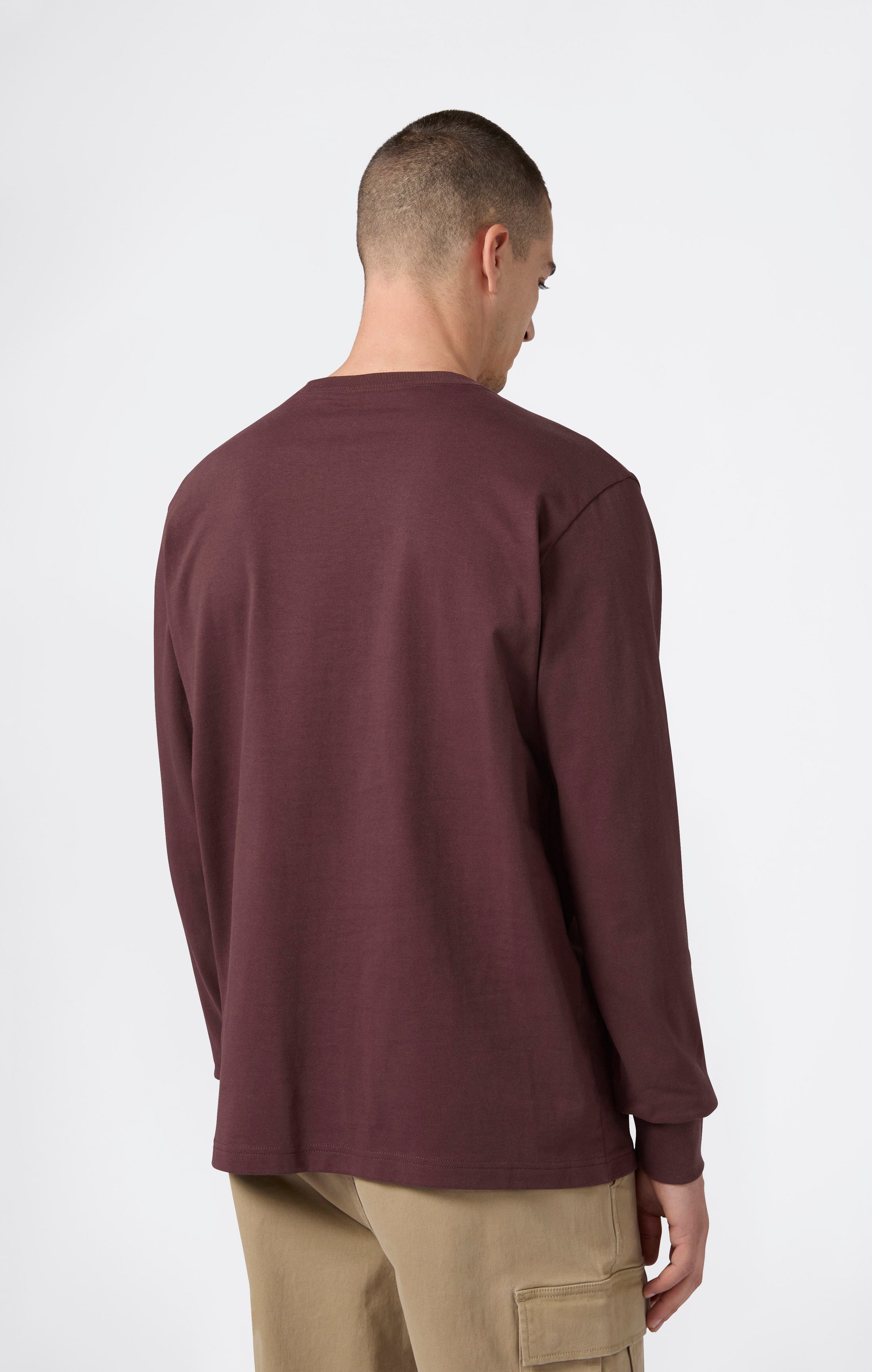 Oversized Men's Long Sleeve T-Shirt in Soft Heavy Cotton