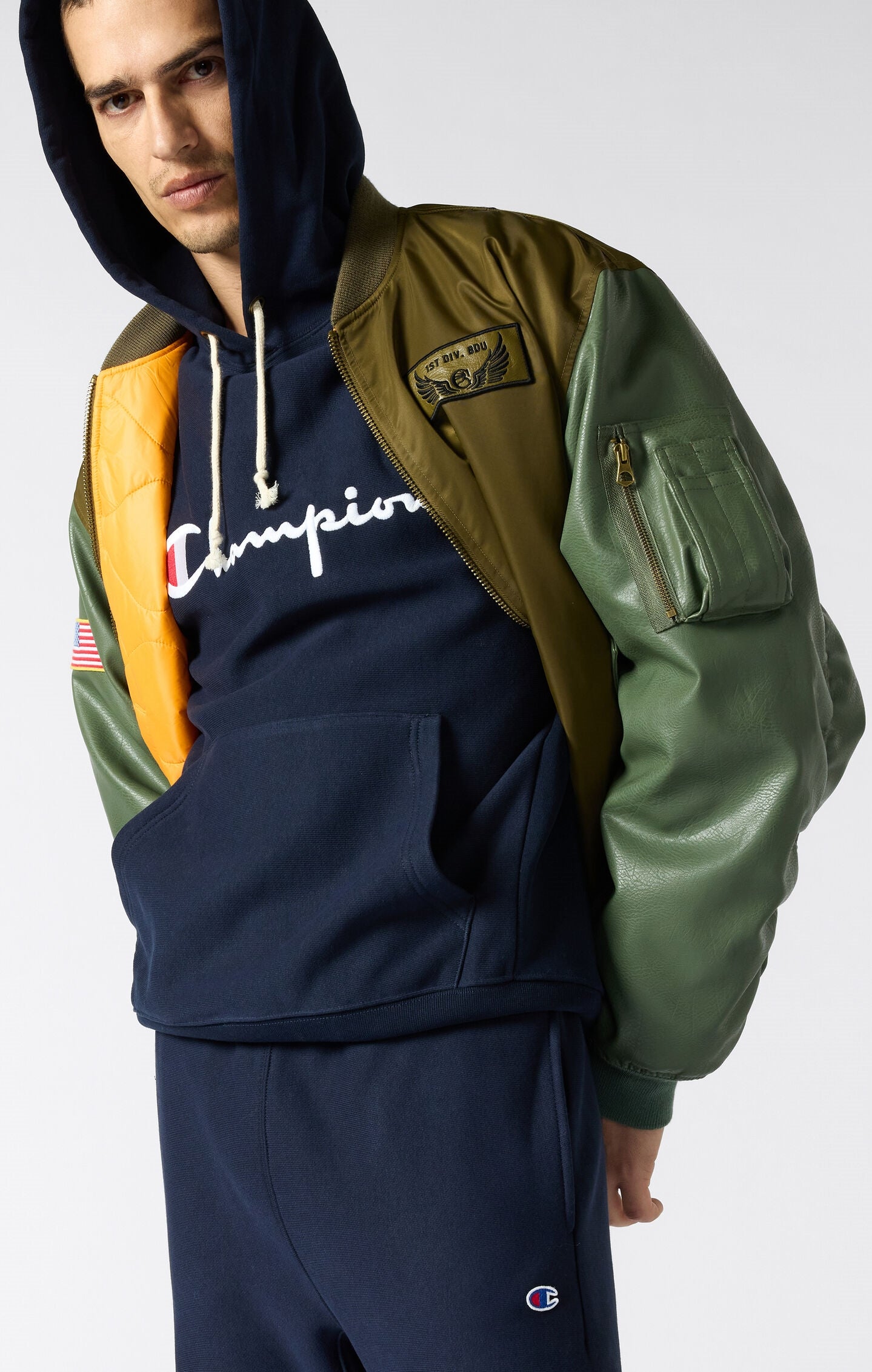 Sudadera con Capucha Ligera Reverse Weave Para Hombre