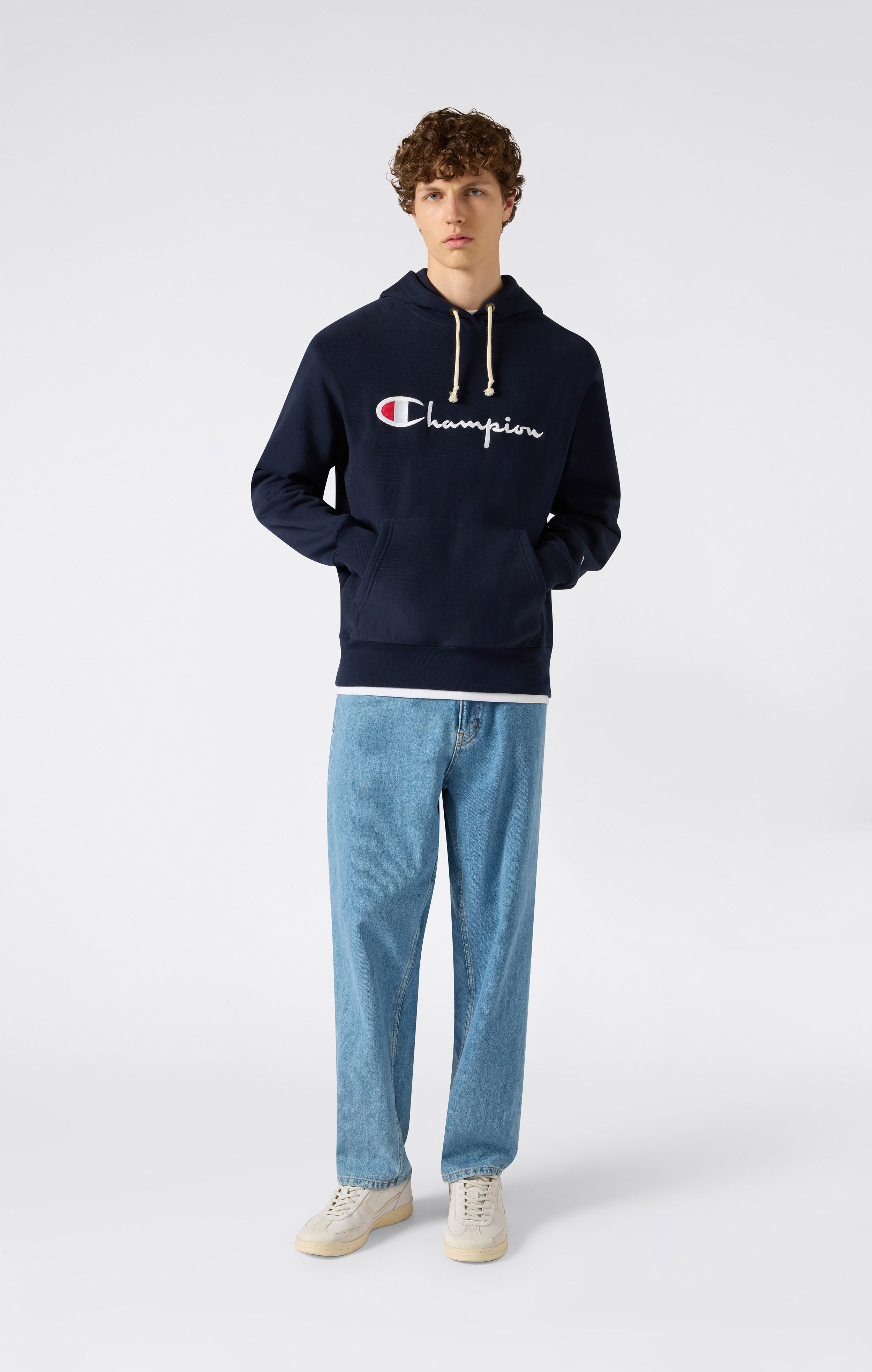 Reverse Weave Men's Loose Fit Hoodie