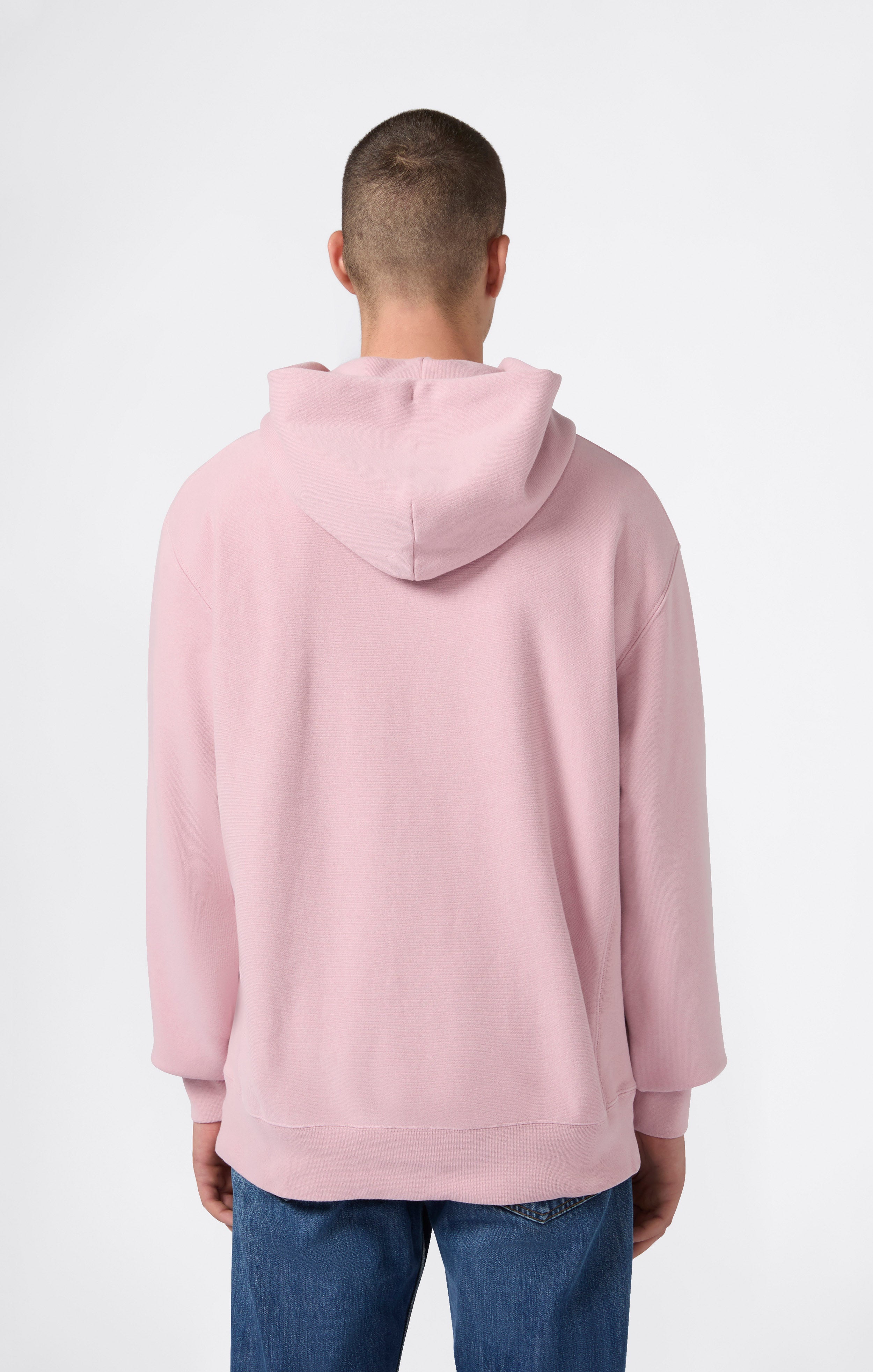 Felpa Leggera con Cappuccio Reverse Weave da Uomo