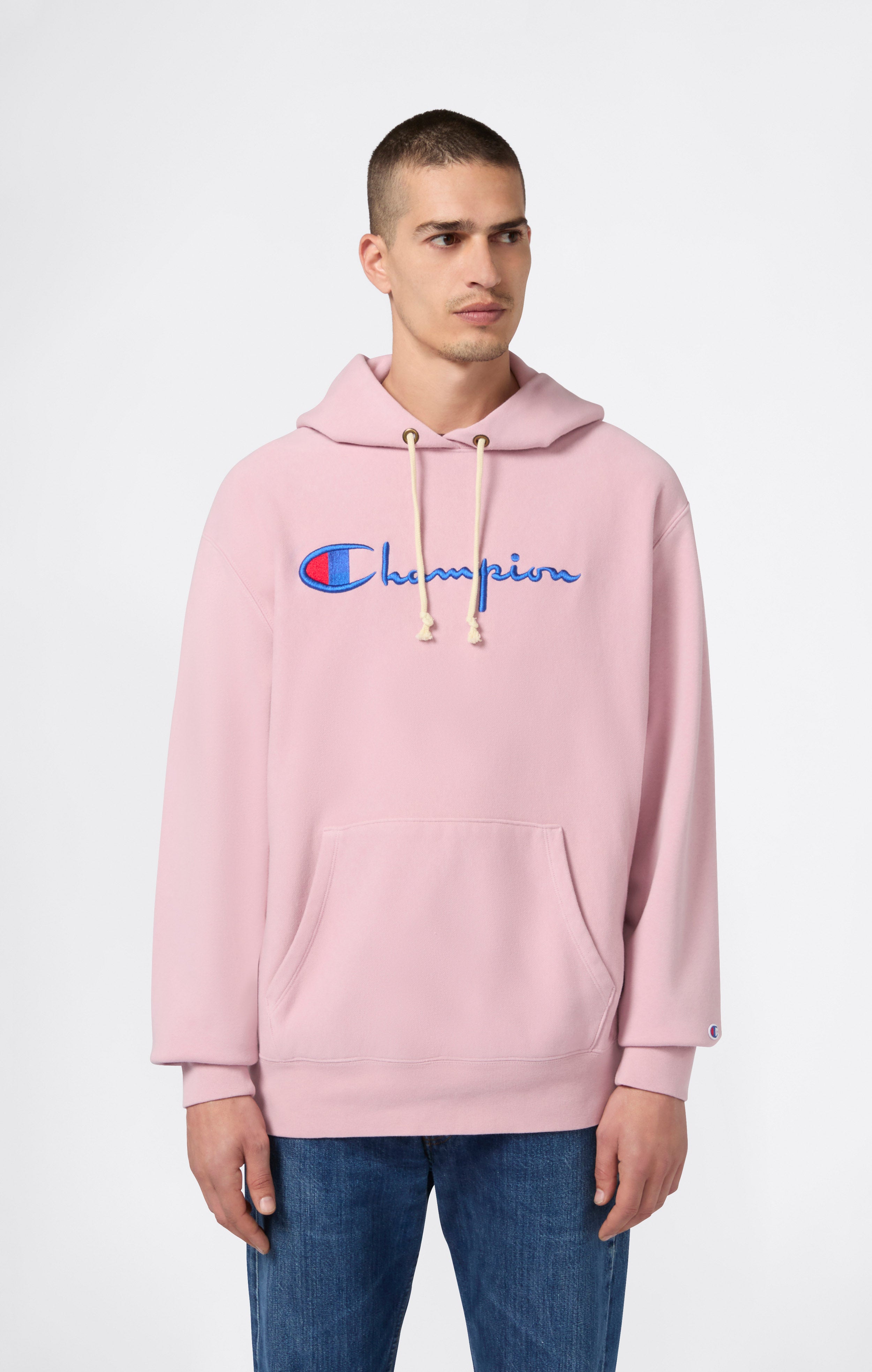 Felpa Leggera con Cappuccio Reverse Weave da Uomo