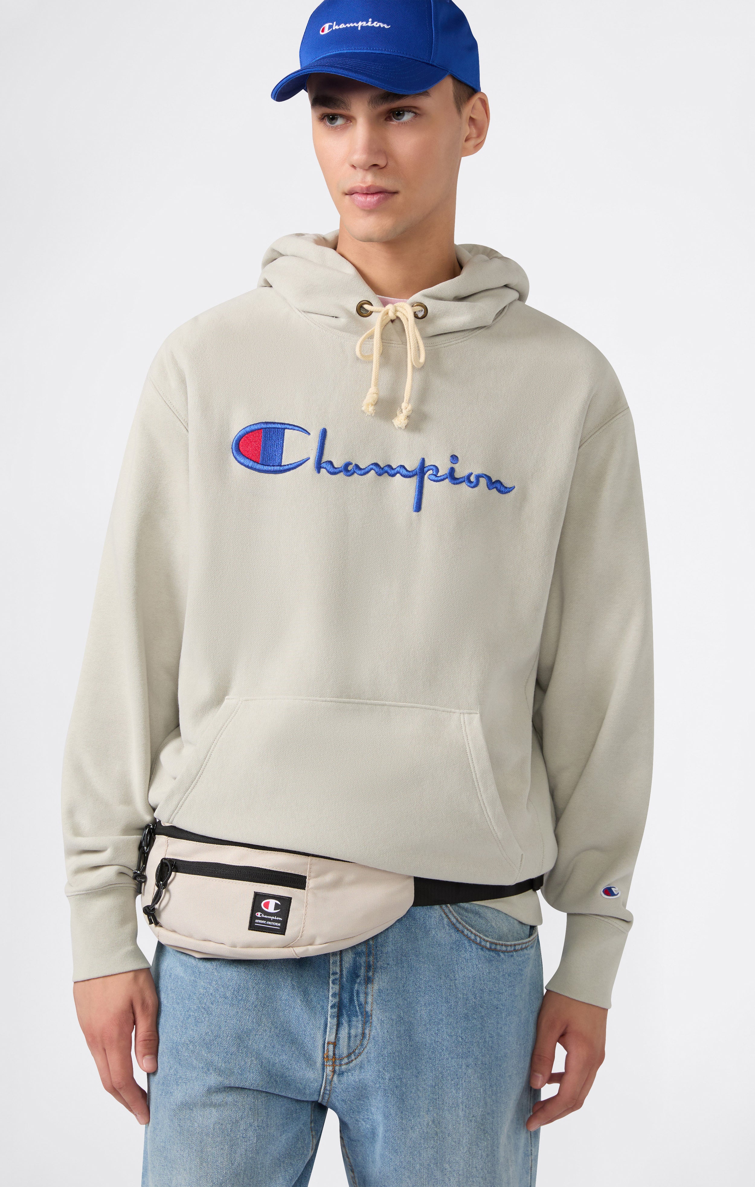 Reverse Weave Men's Loose Fit Hoodie