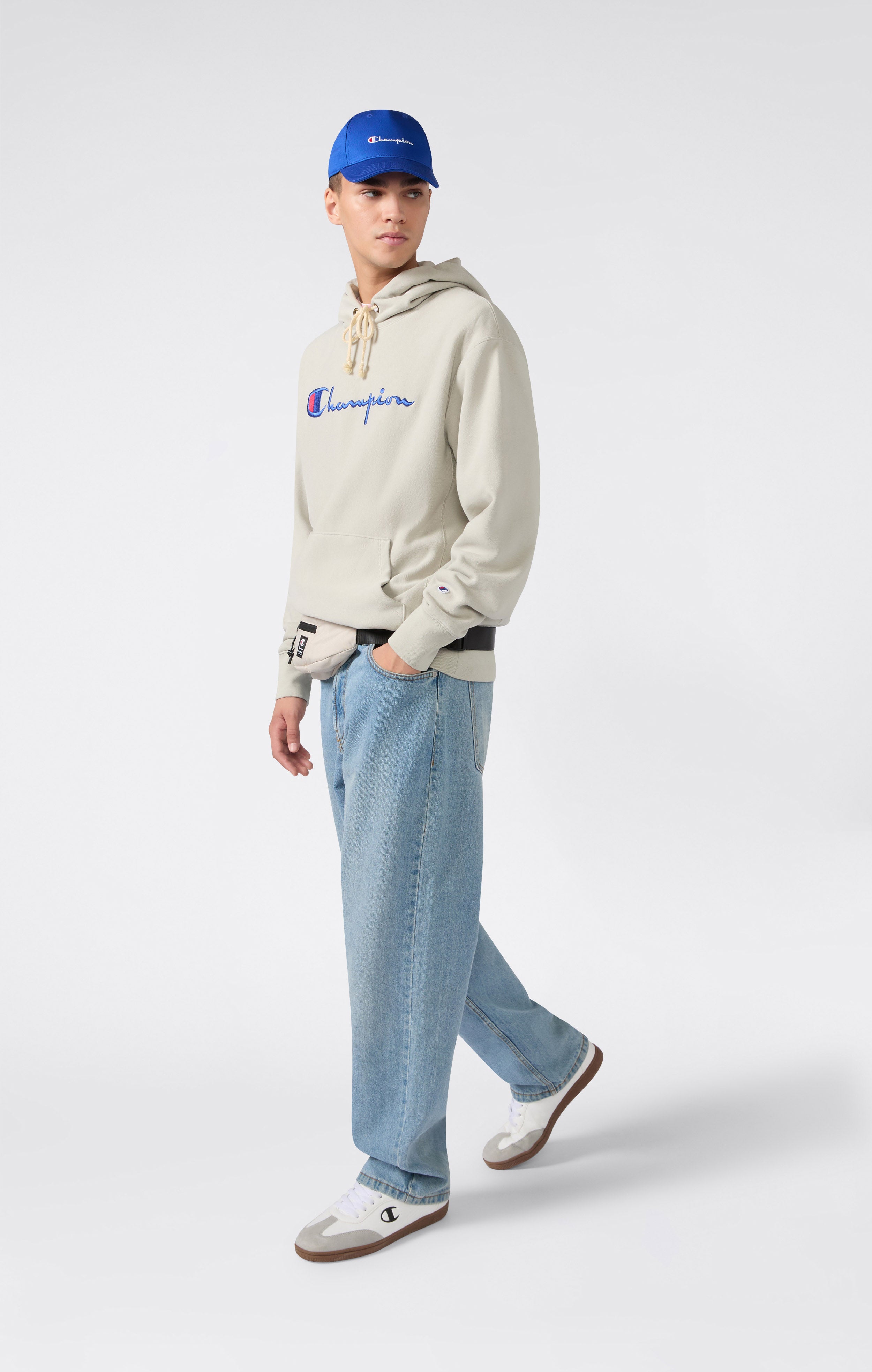 Reverse Weave Men's Loose Fit Hoodie