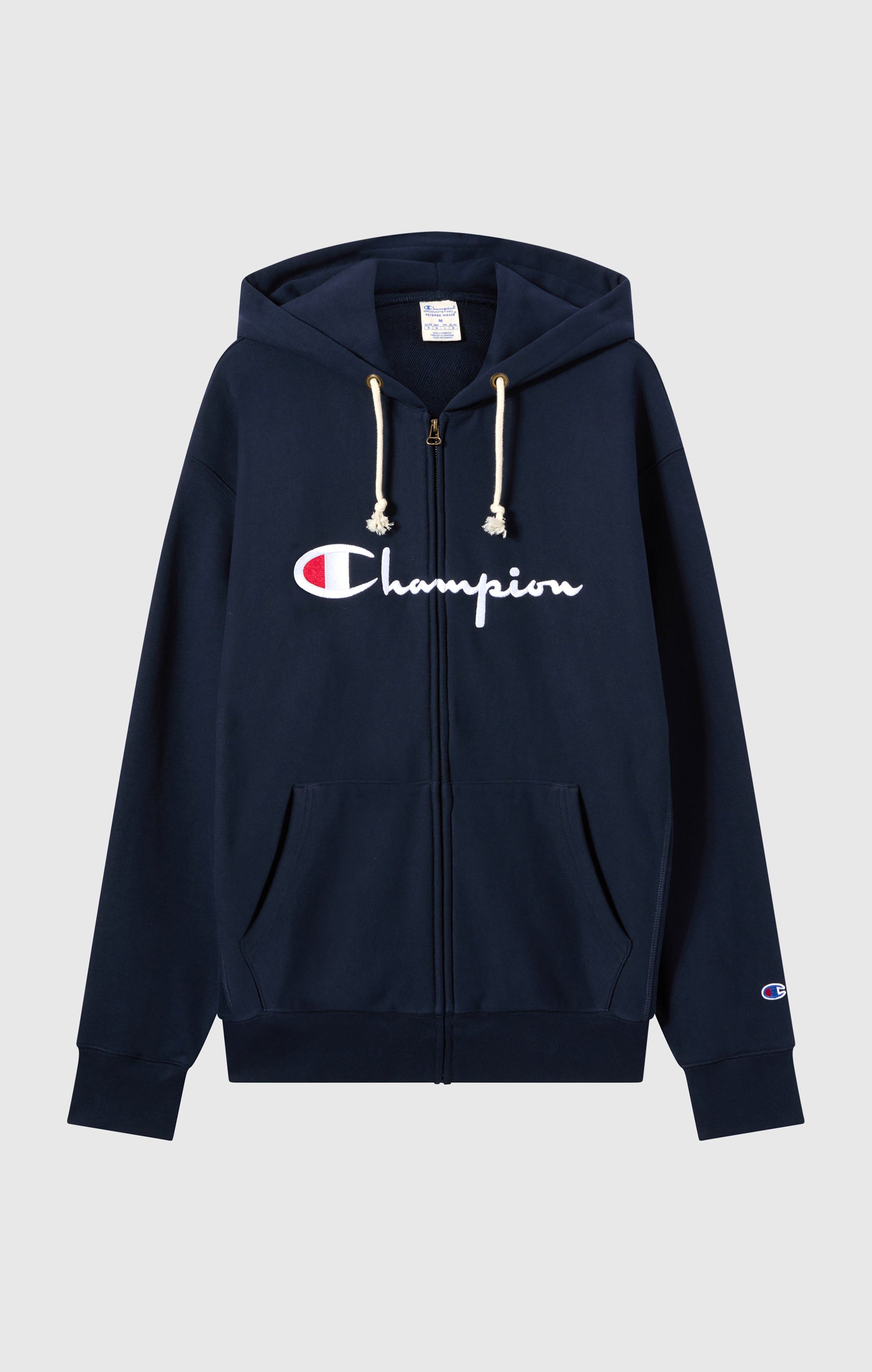 Felpa Leggera Con Cappuccio Full Zip Da Uomo Reverse Weave