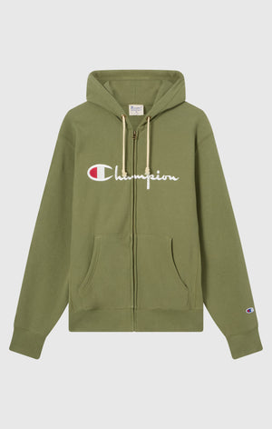 Felpa con Cappuccio Full Zip da Uomo REVERSE WEAVE