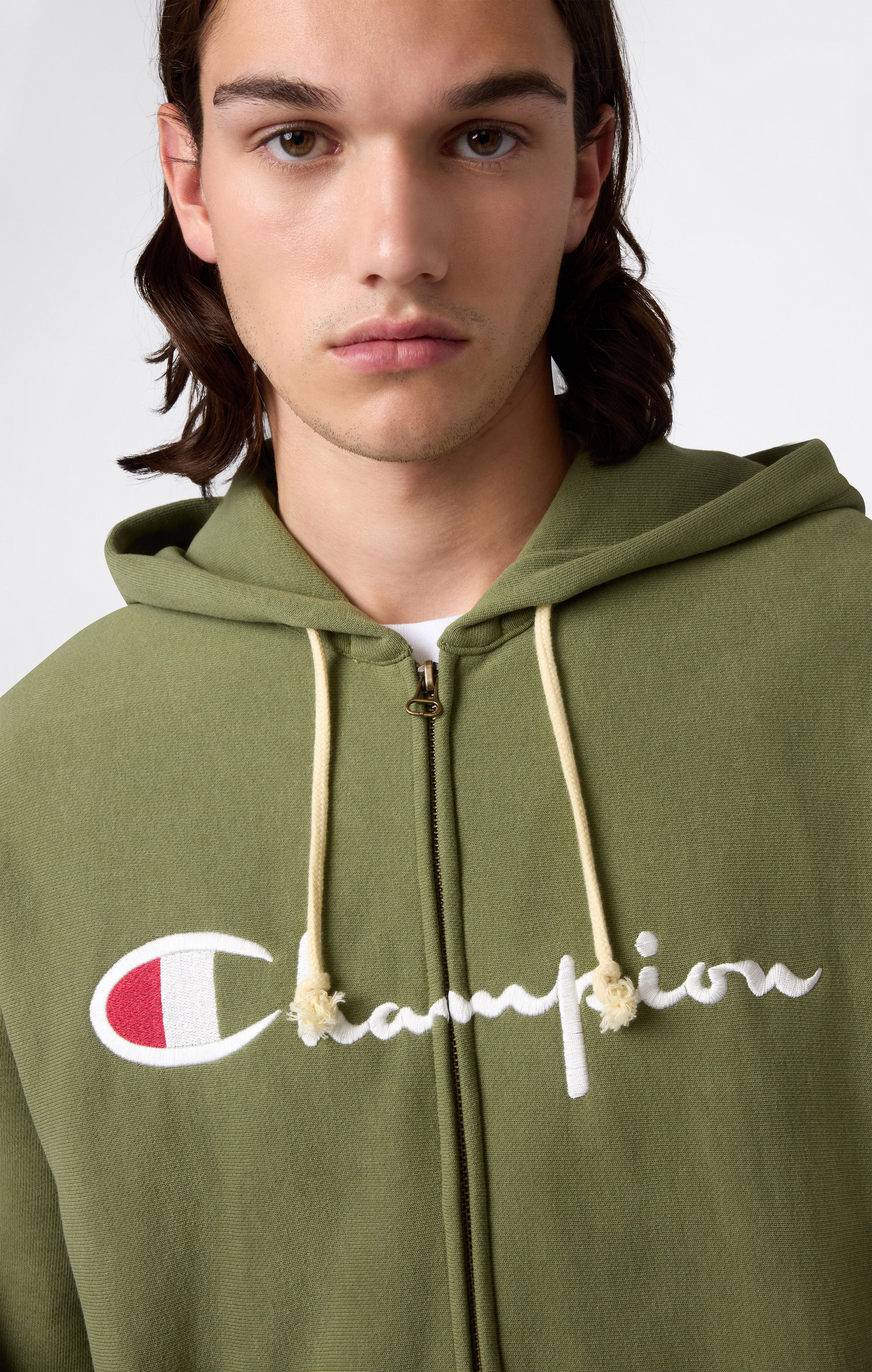 Felpa con Cappuccio Full Zip da Uomo REVERSE WEAVE