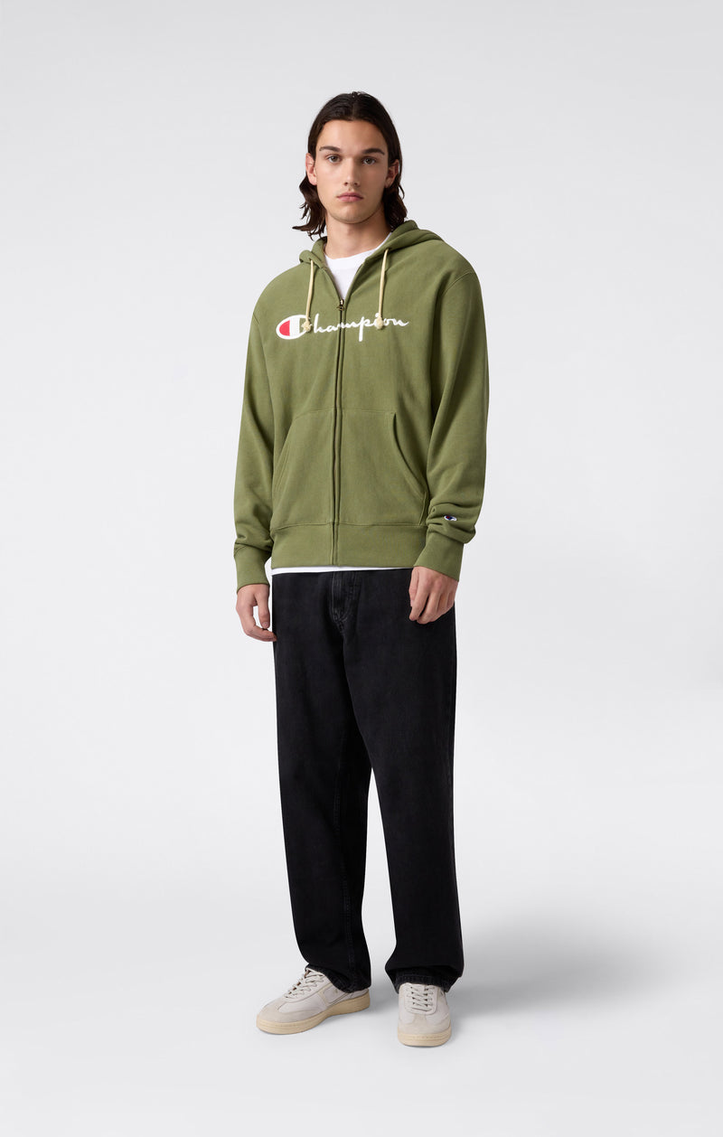 Felpa con Cappuccio Full Zip da Uomo REVERSE WEAVE