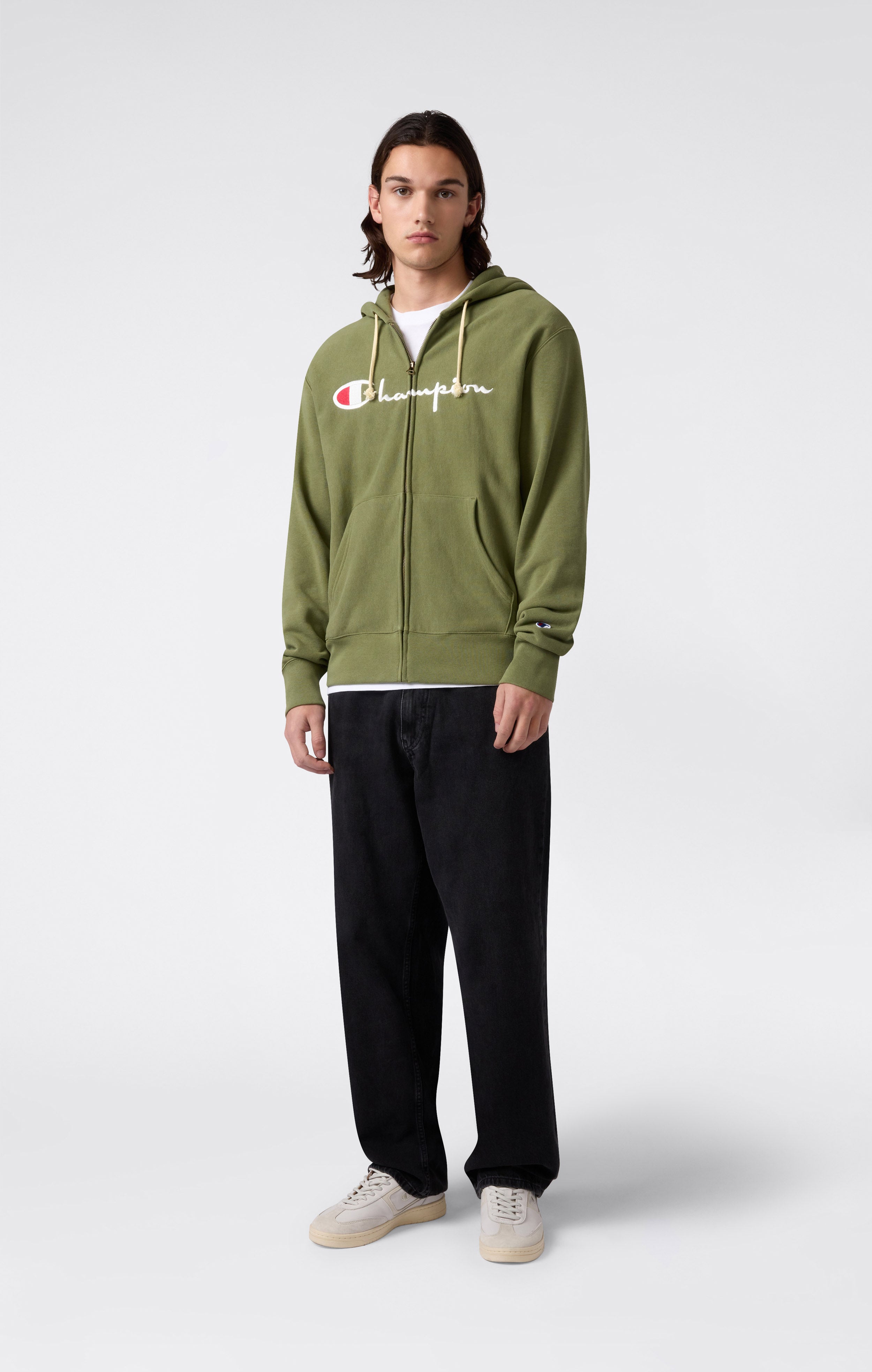 Felpa con Cappuccio Full Zip da Uomo REVERSE WEAVE