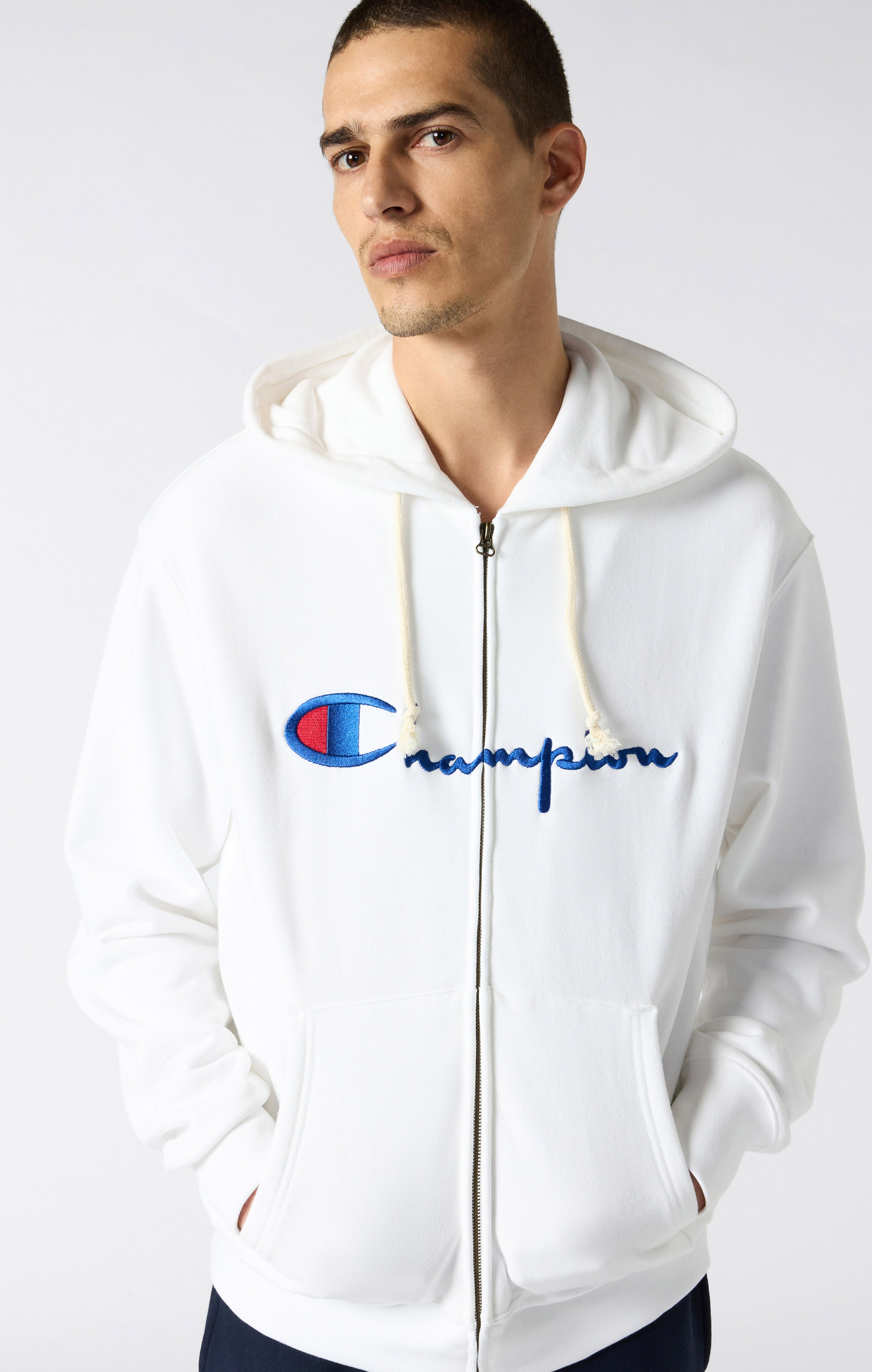 Felpa con Cappuccio Full Zip da Uomo REVERSE WEAVE