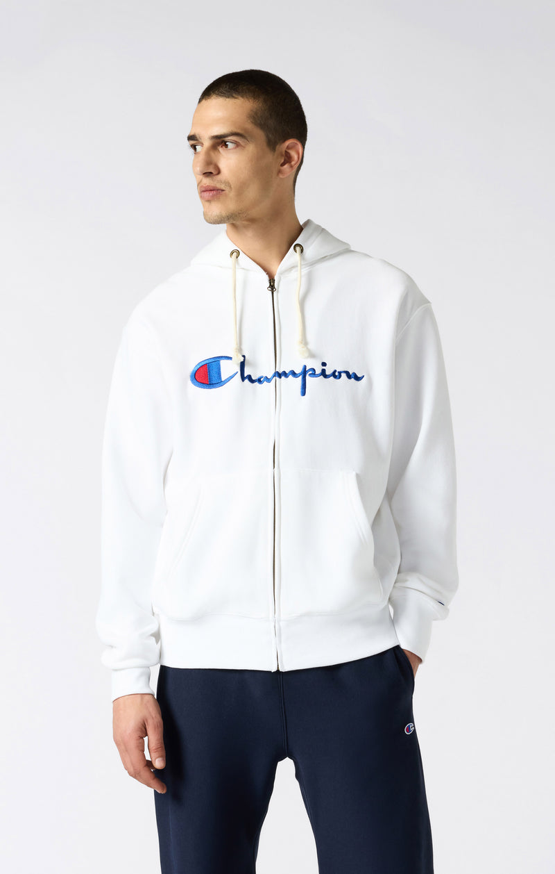 Felpa con Cappuccio Full Zip da Uomo REVERSE WEAVE