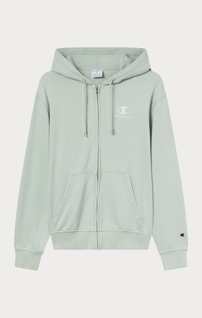 Men's Lightweight Washed-Effect Full-Zip Hoodie Icons