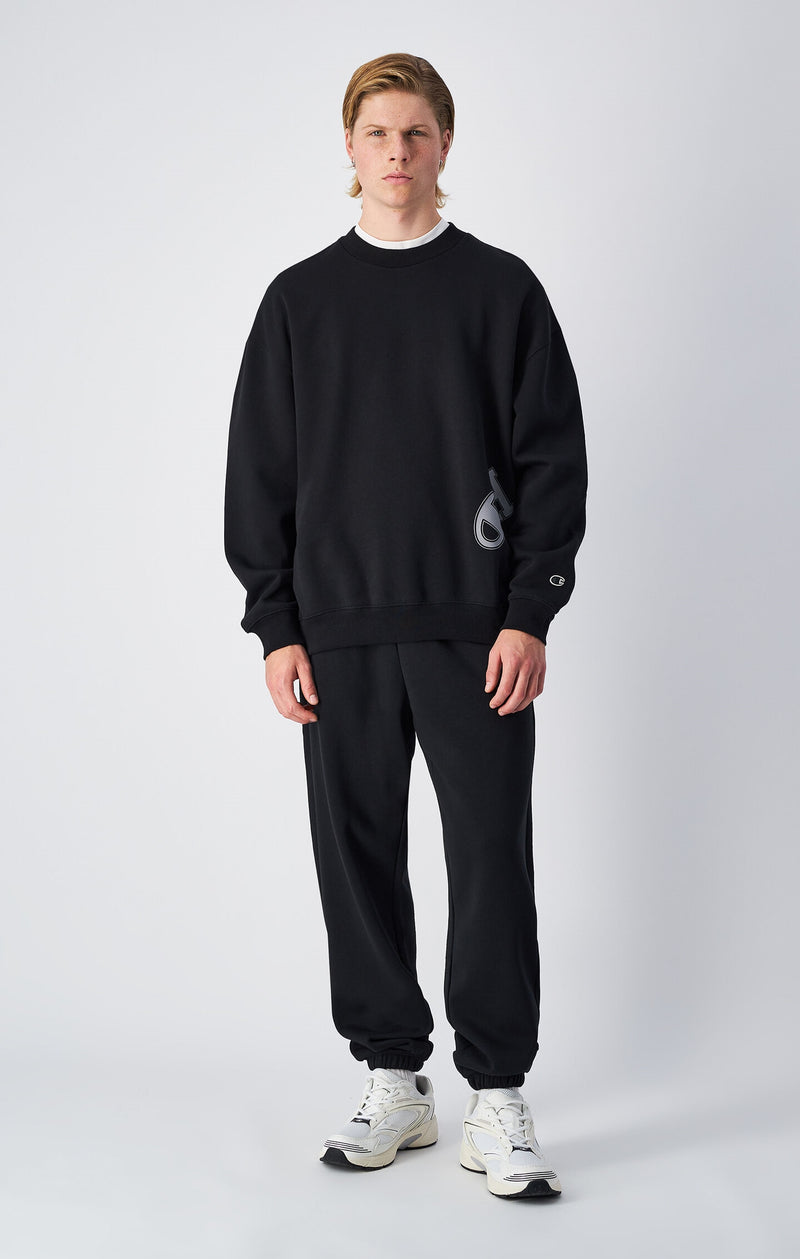 Men's All Black Crewneck Sweatshirt
