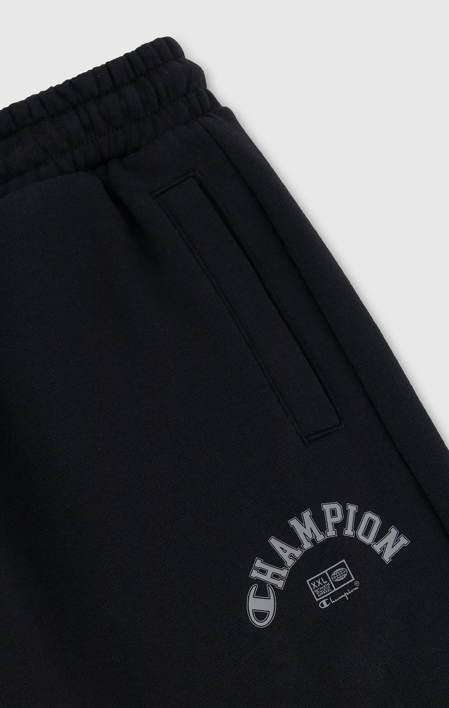 Jogginghose für Herren in Allover-Black mit elastischen Bündchen