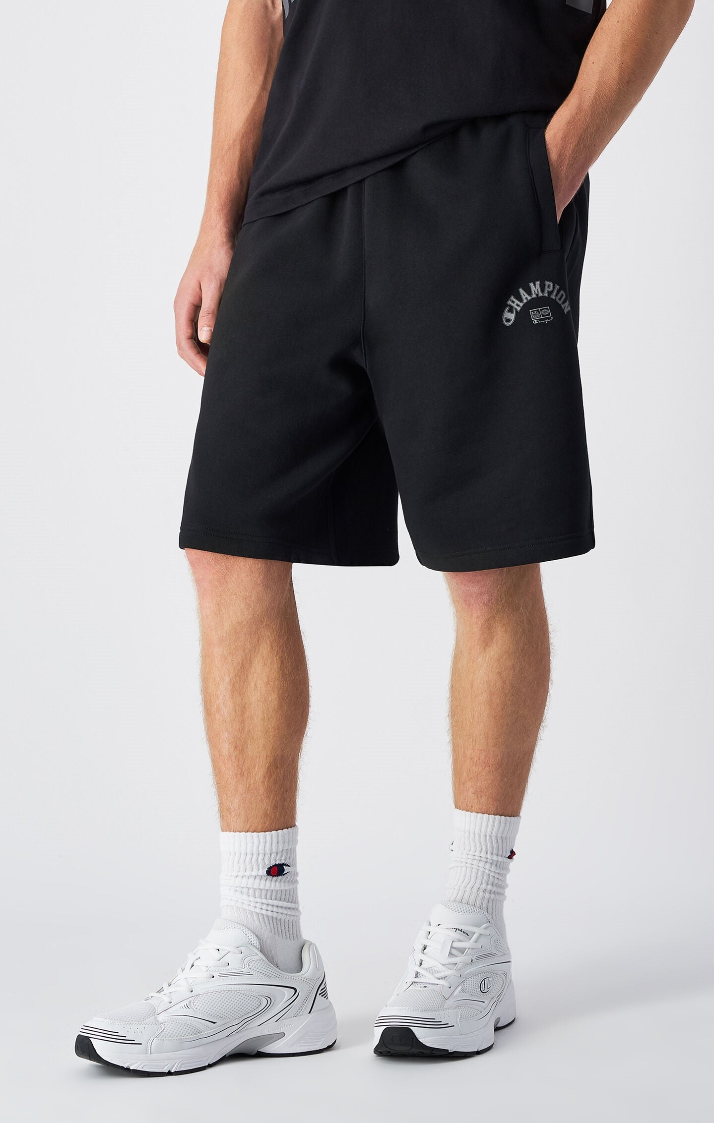 Pantaloneta larga negra para hombre