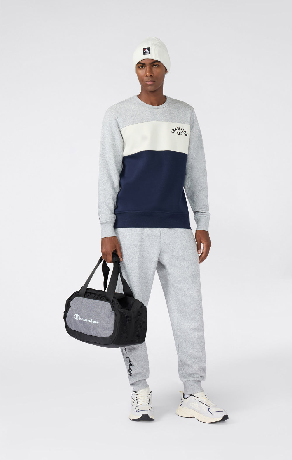 Sweatshirt mit Rundhalsausschnitt für Herren Icons mit angerautem Innenmaterial