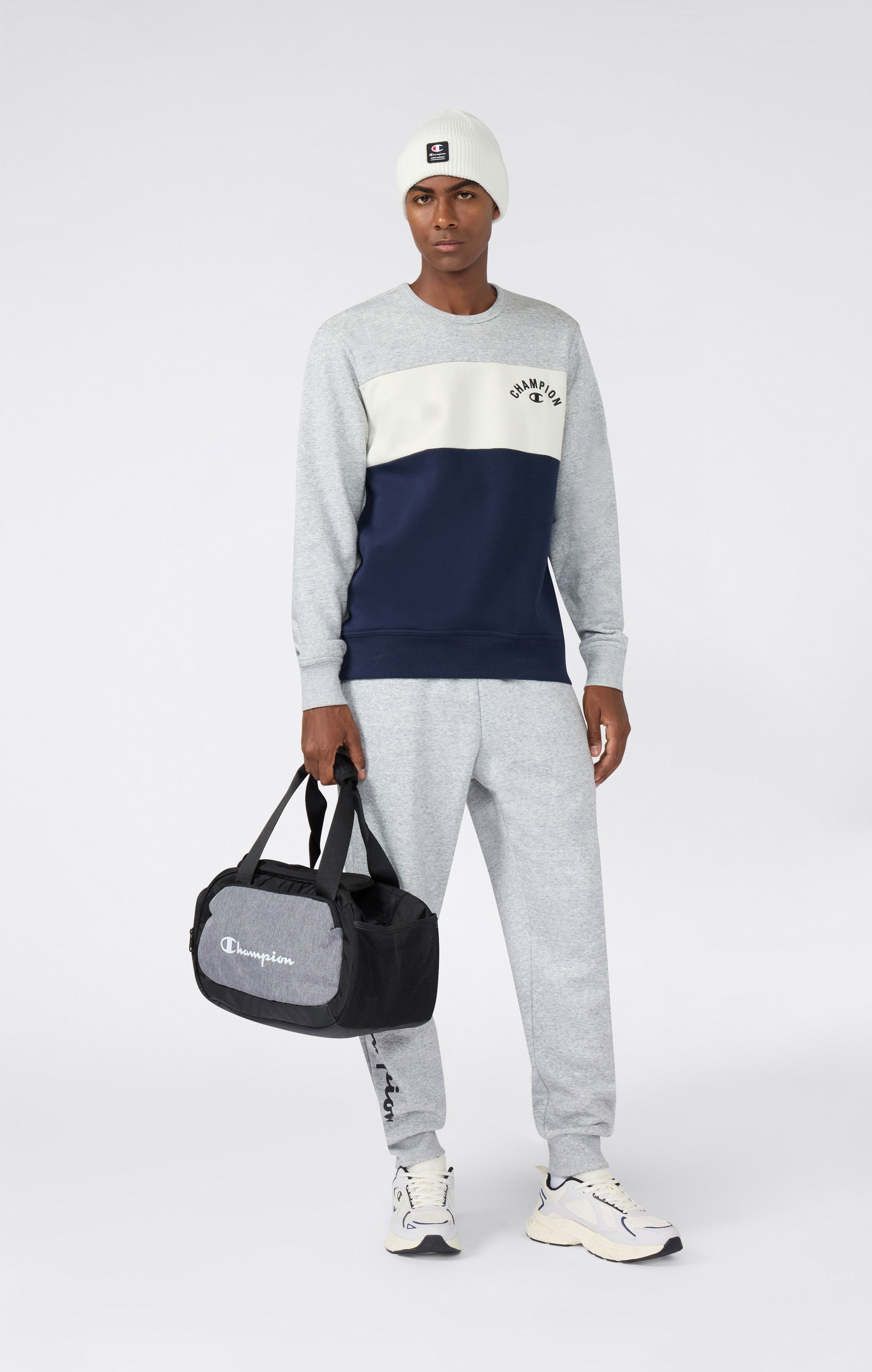 Sweatshirt mit Rundhalsausschnitt für Herren Icons mit angerautem Innenmaterial