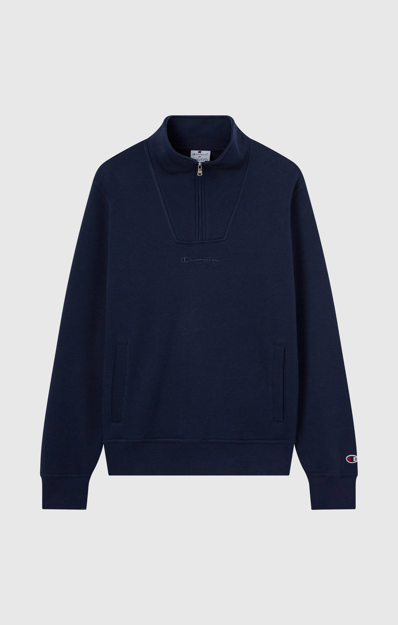 Felpa Uomo con Mezza Zip e Interno Felpato Icons