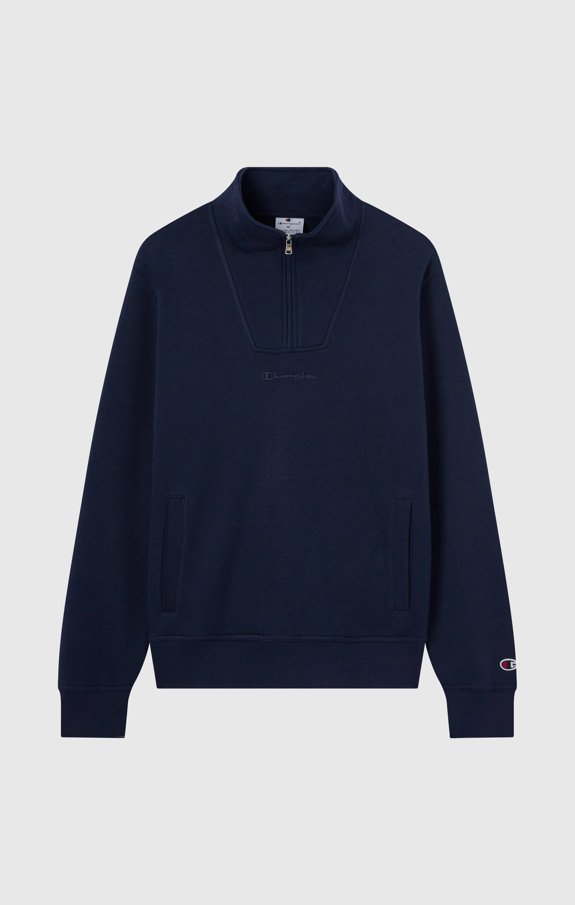 Felpa Uomo con Mezza Zip e Interno Felpato Icons