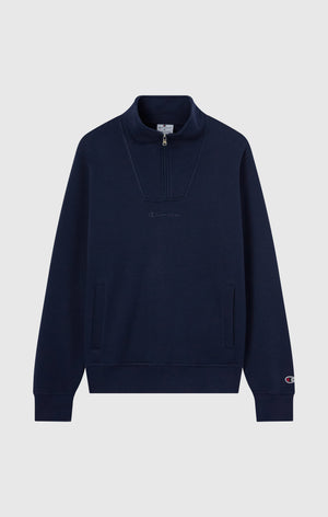 Felpa Uomo con Mezza Zip e Interno Felpato Icons