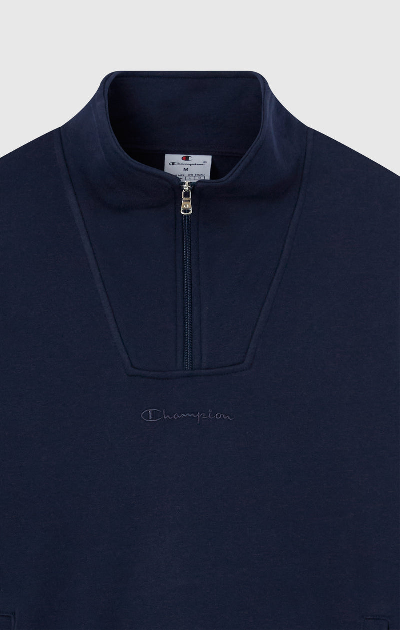 Felpa Uomo con Mezza Zip e Interno Felpato Icons
