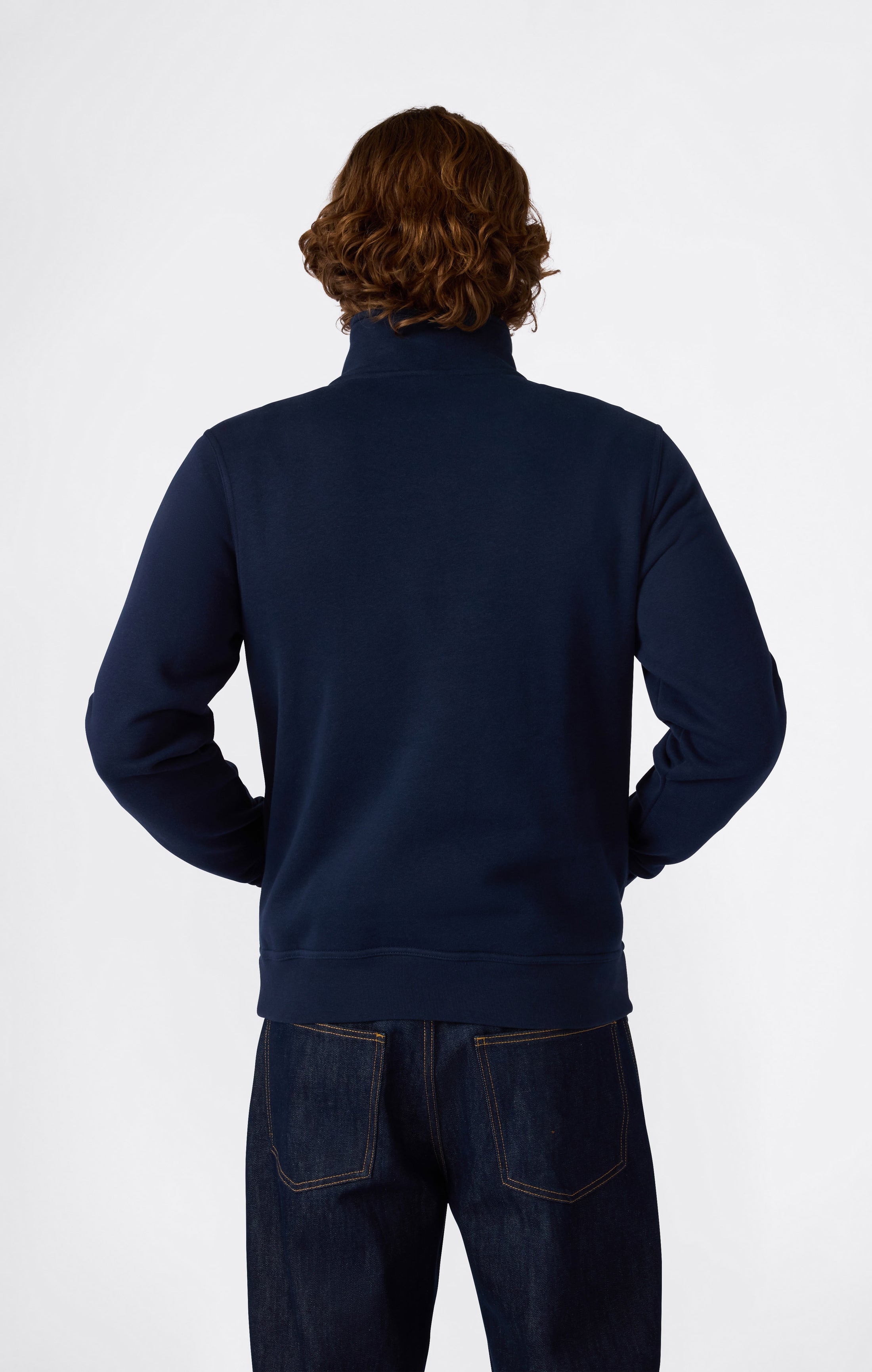 Felpa Uomo con Mezza Zip e Interno Felpato Icons