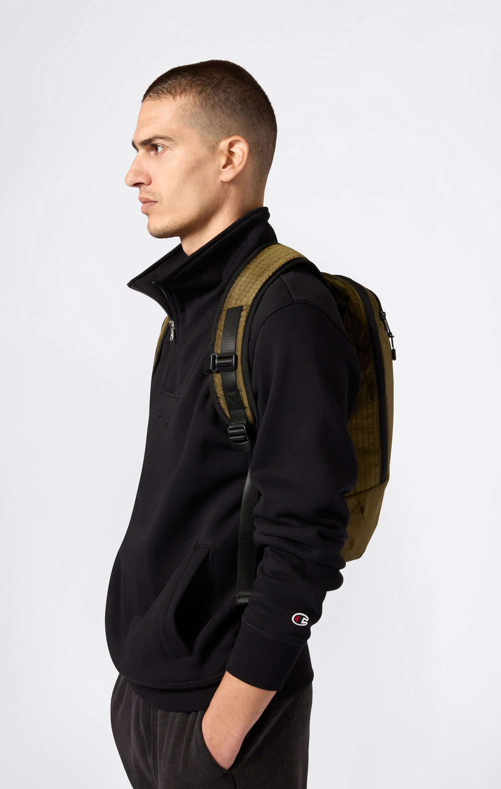 Sweat Homme avec Demi-Zip et Doublure Polaire Icons