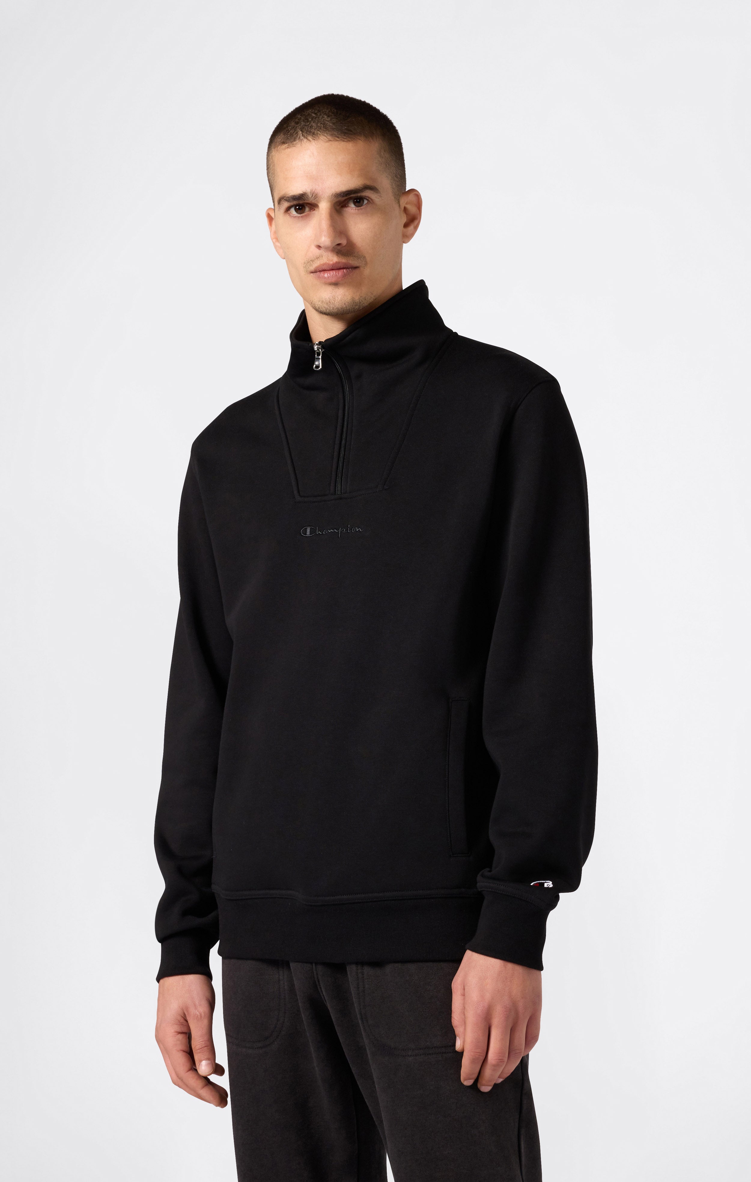 Sweat Homme avec Demi-Zip et Doublure Polaire Icons