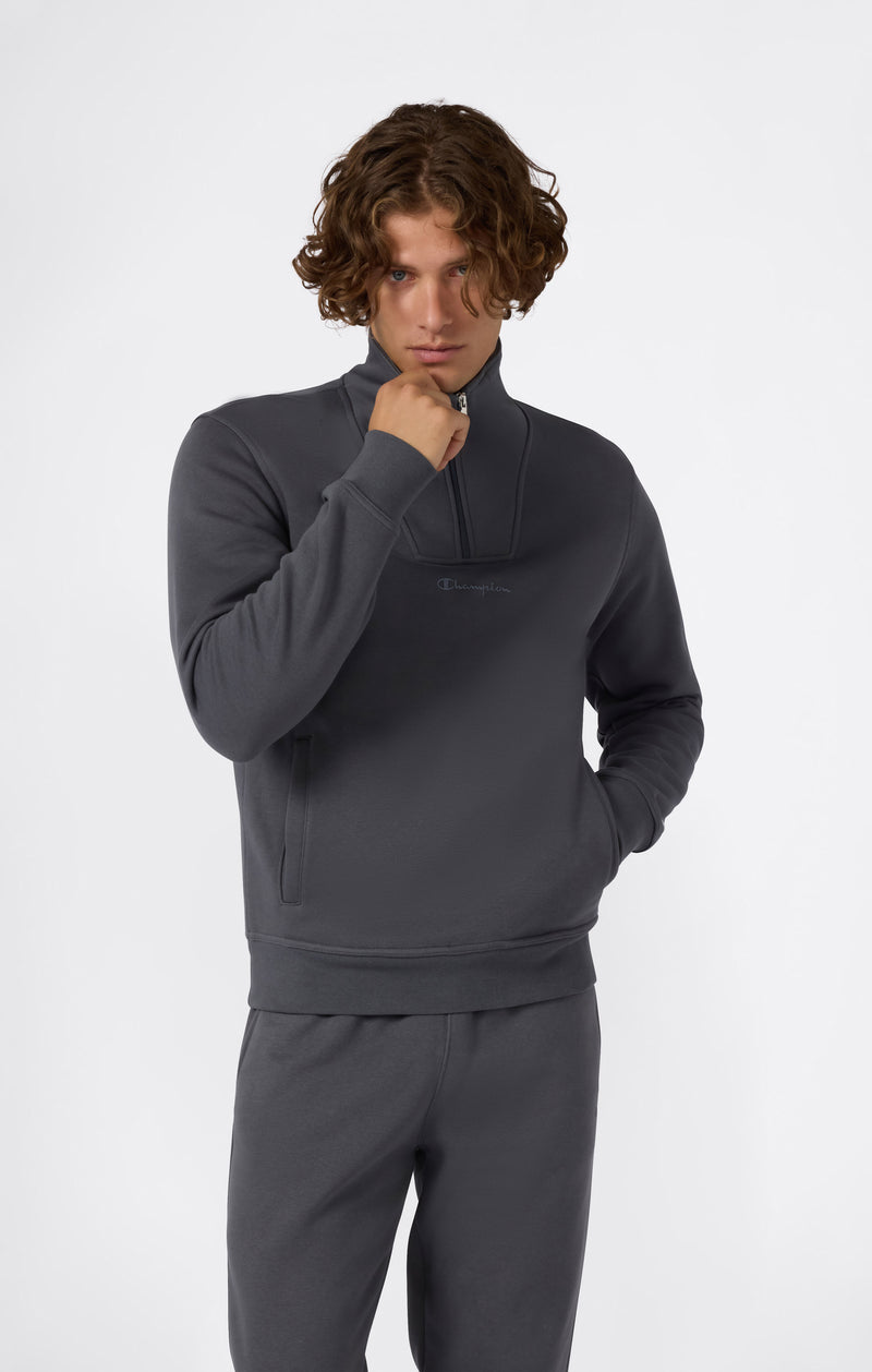 Sweat Homme avec Demi-Zip et Doublure Polaire Icons