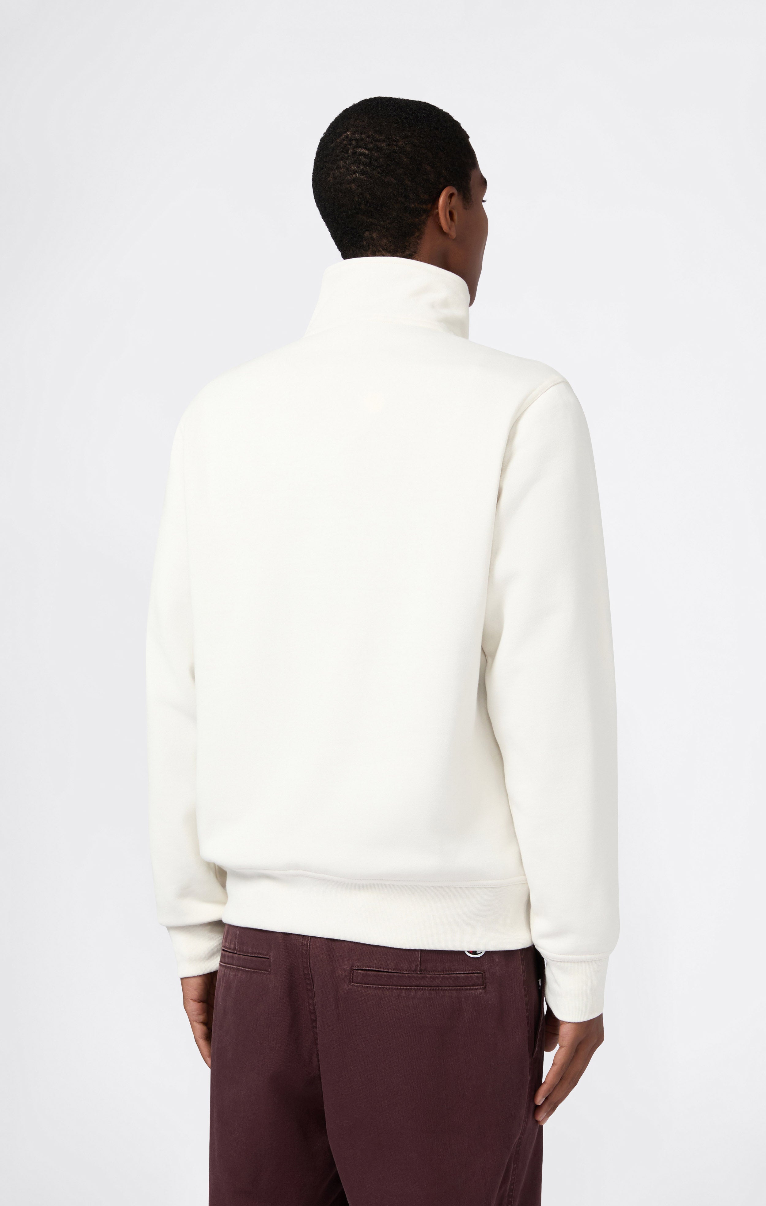Men's Half Zip Fleece Sweatshirt Icons Cream icons tonal