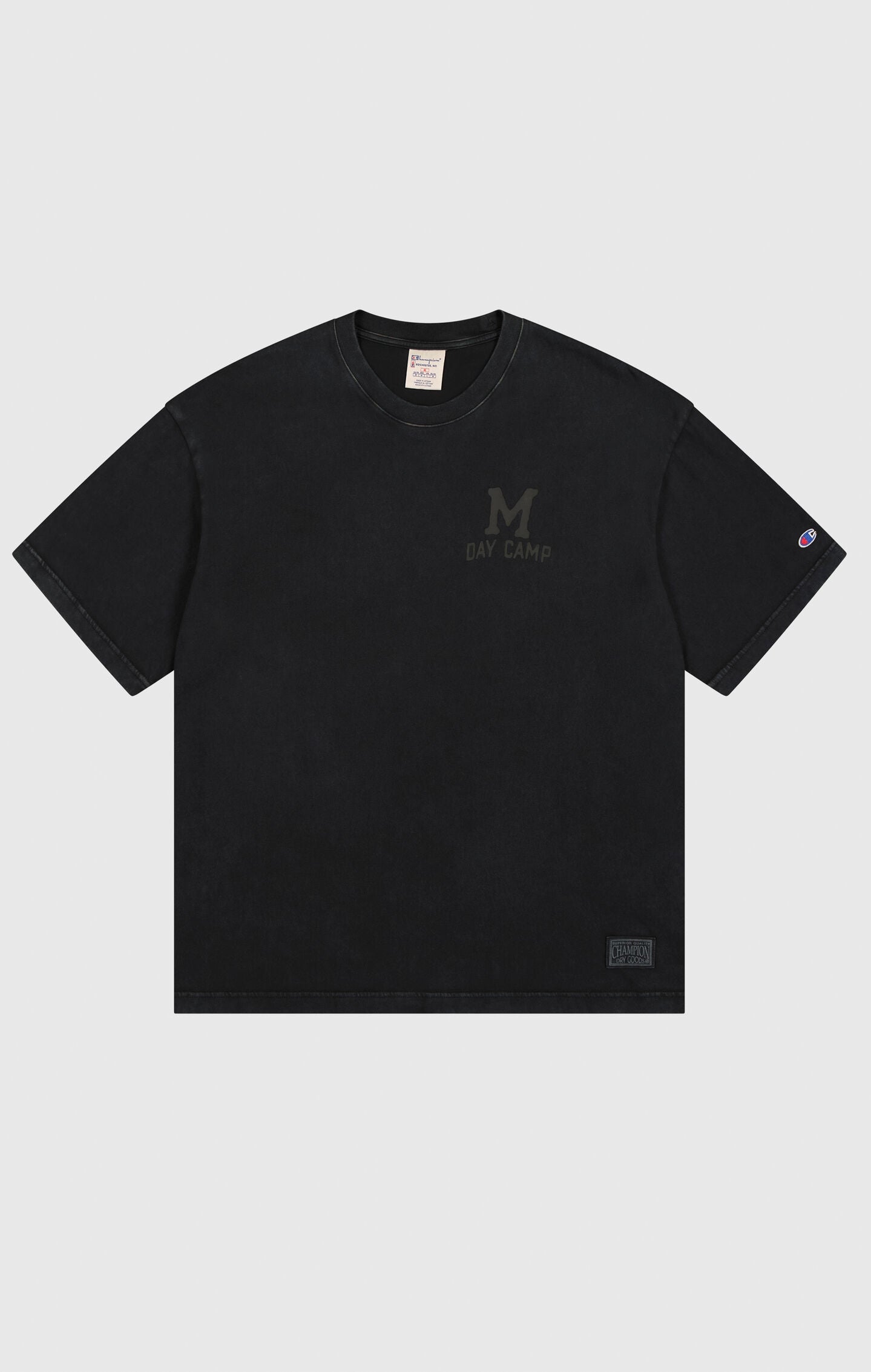 Men's Time Capsule Washed Look Back Print T-Shirt Black time