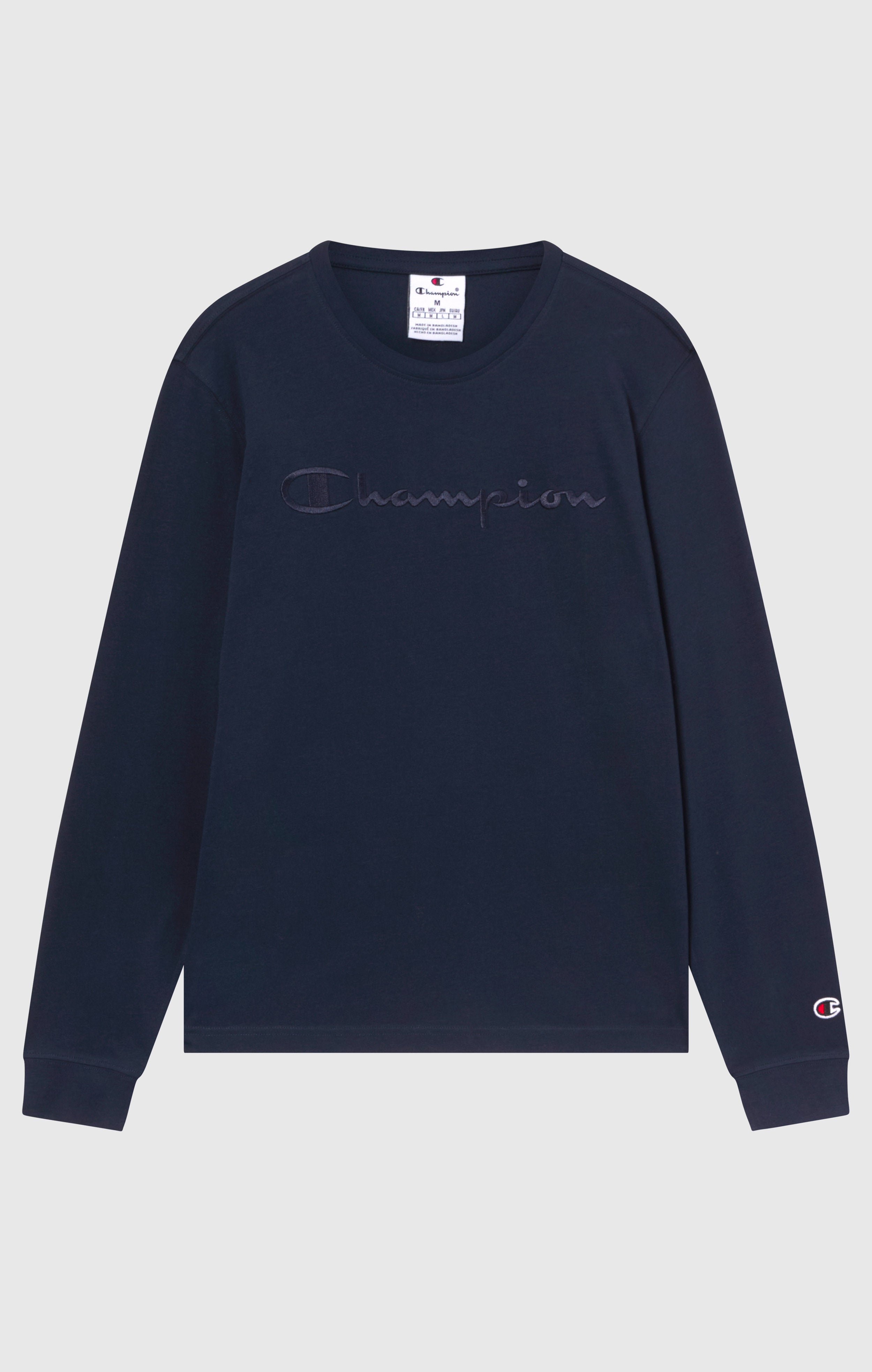 Men’s Crewneck Long Sleeve With Big Embroidery Logo T-Shirt Icons