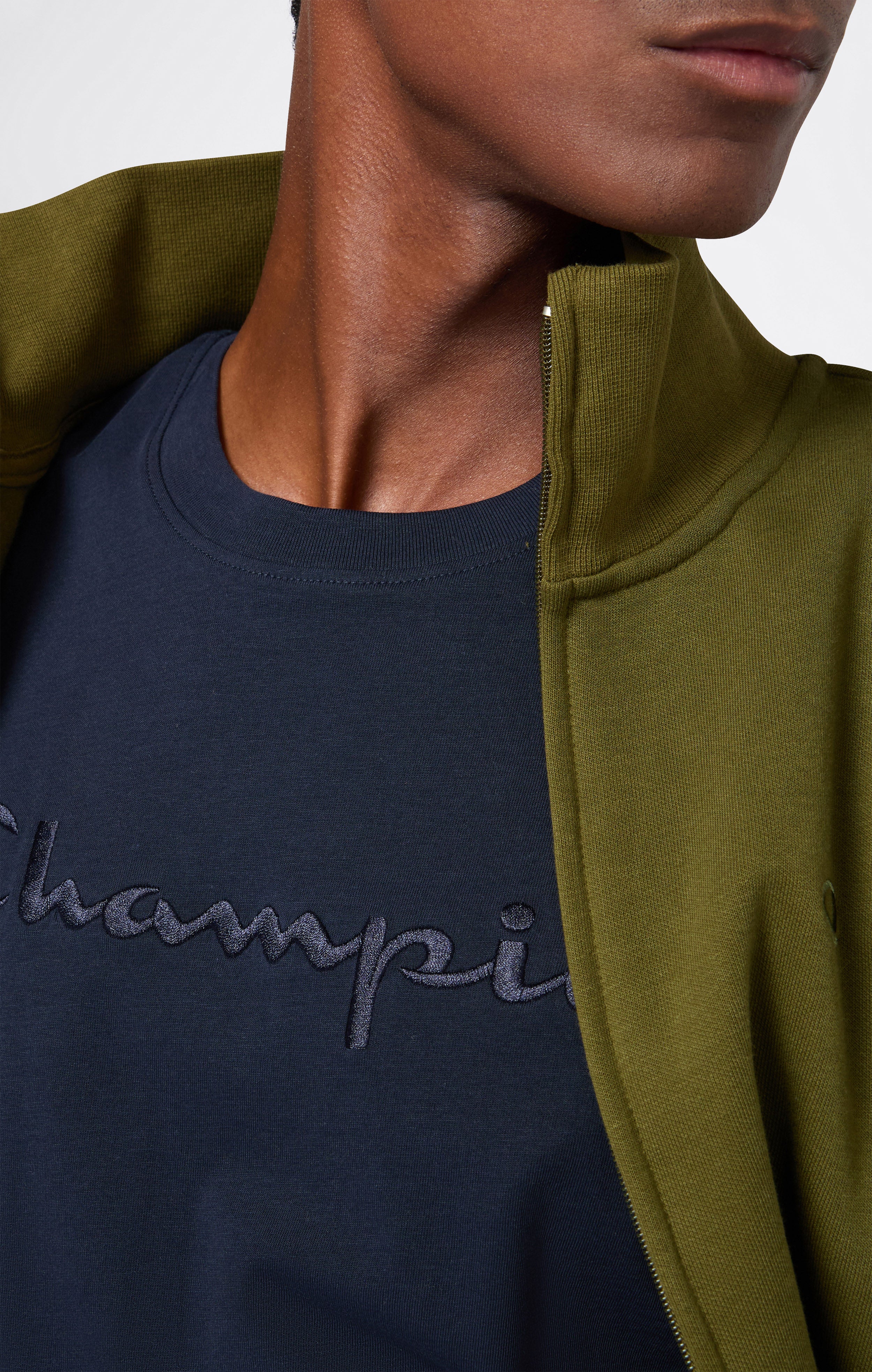 Men’s Crewneck Long Sleeve With Big Embroidery Logo T-Shirt Icons