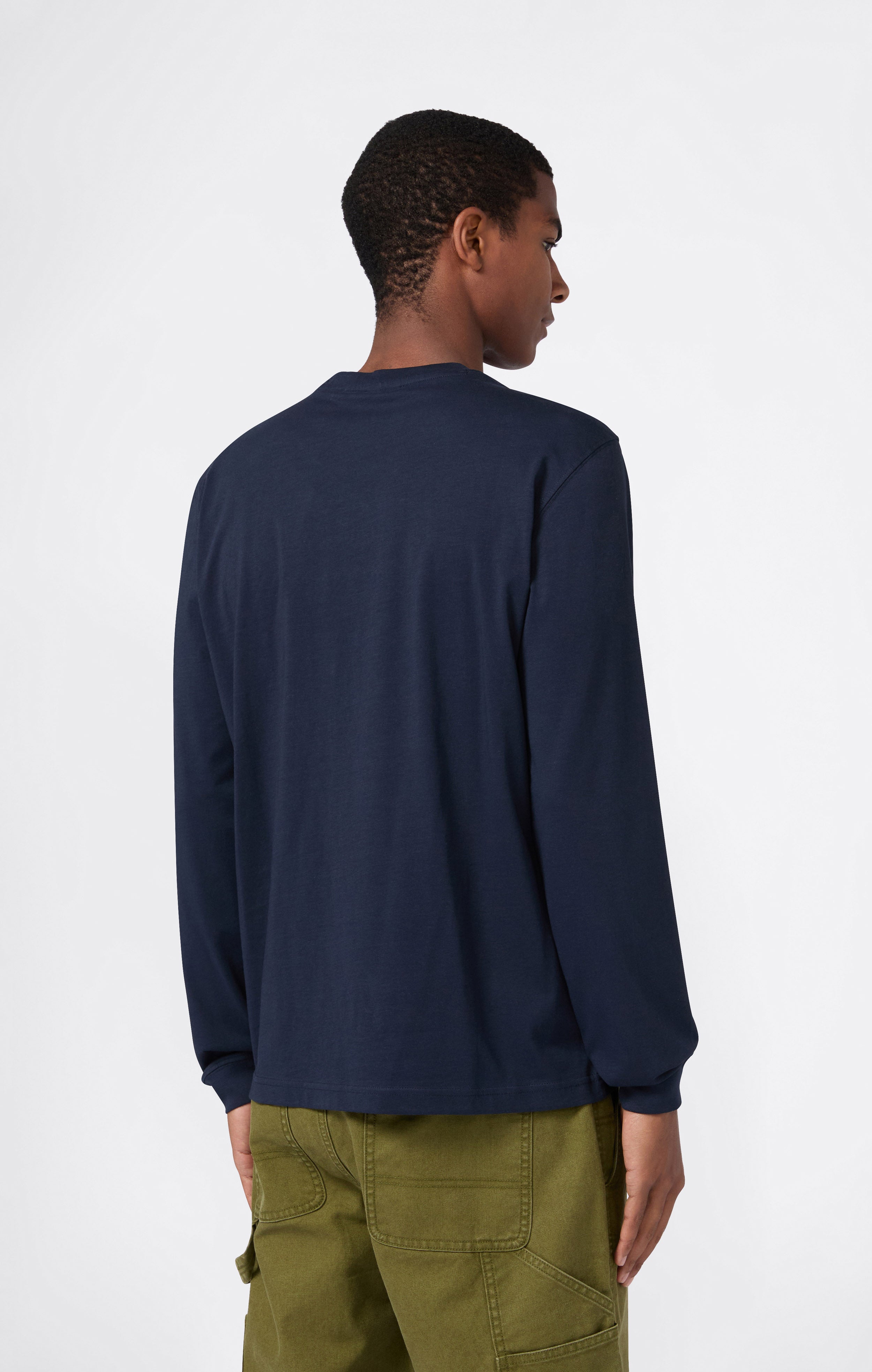 Men’s Crewneck Long Sleeve With Big Embroidery Logo T-Shirt Icons