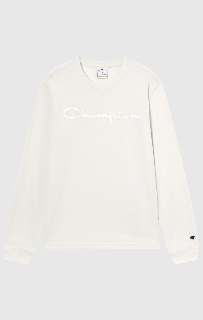Herren Langarmshirt Mit Rundhalsausschnitt Und Großem Gesticktem Logo Icons